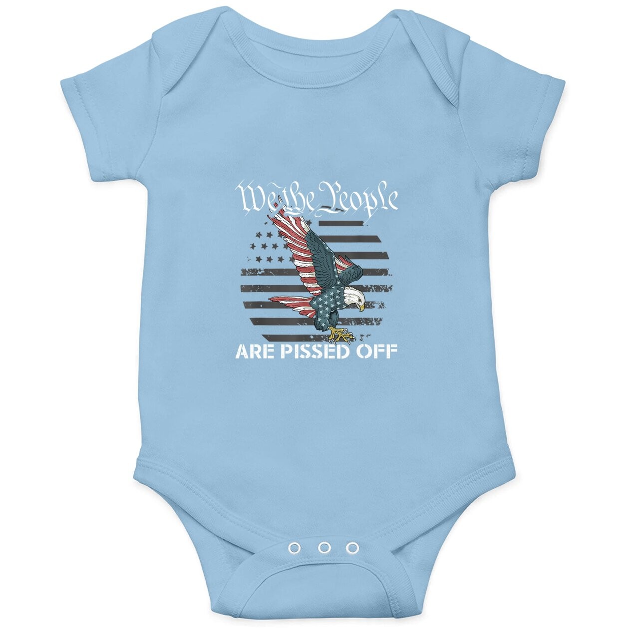 We The People Are Pissed Off Vintage Usa Flag America Lover Baby Bodysuit