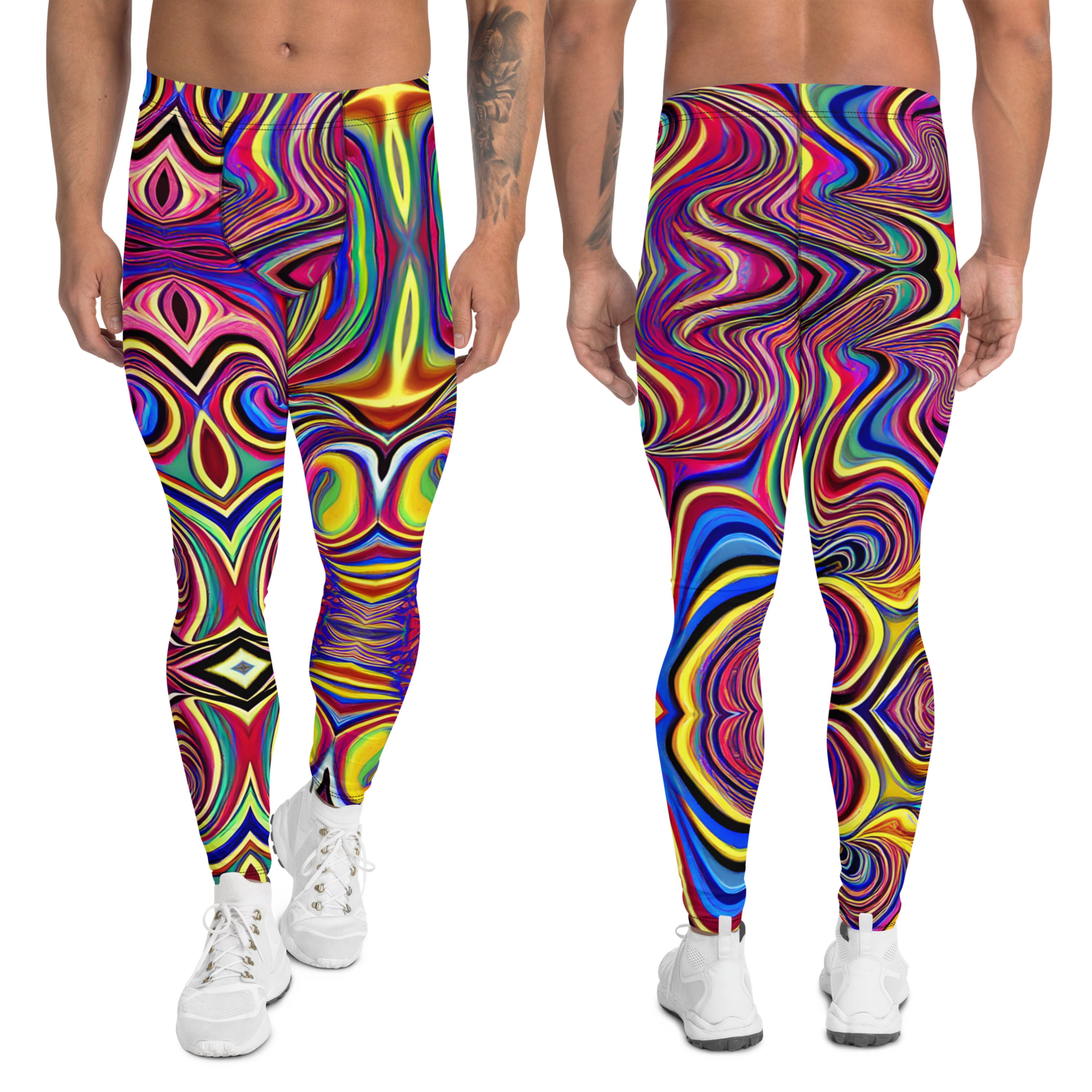 Funky Trippy Festival Men's Leggings Meggings