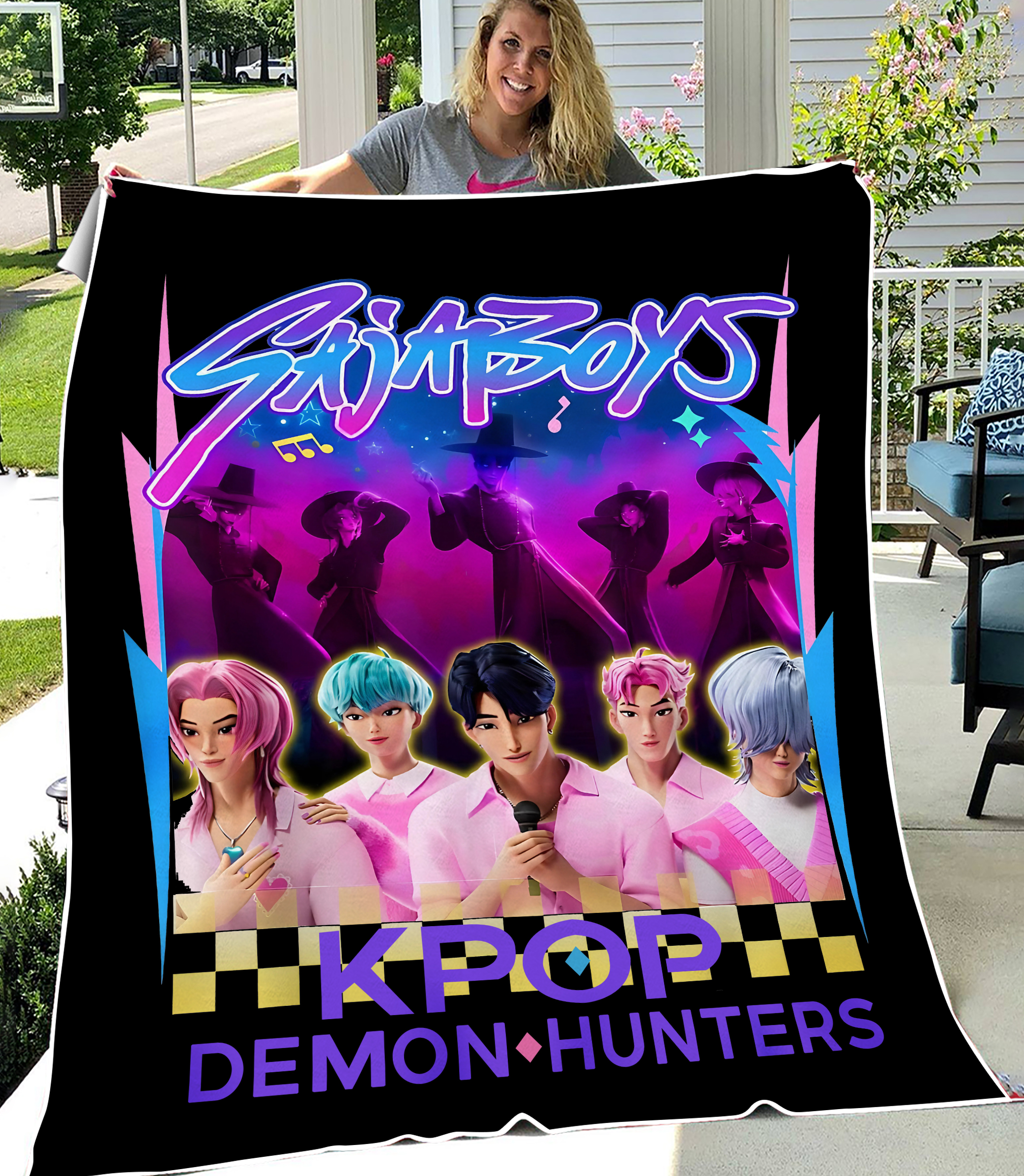 Saja Boys Kpop Demon Hunters Blanket Fleece
