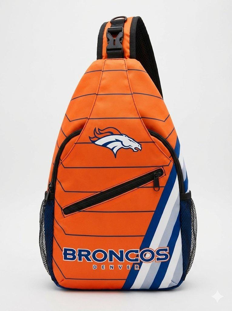 Denver Football Team Chest Bags, Gift For Fans - Orange football Shoulder Bag