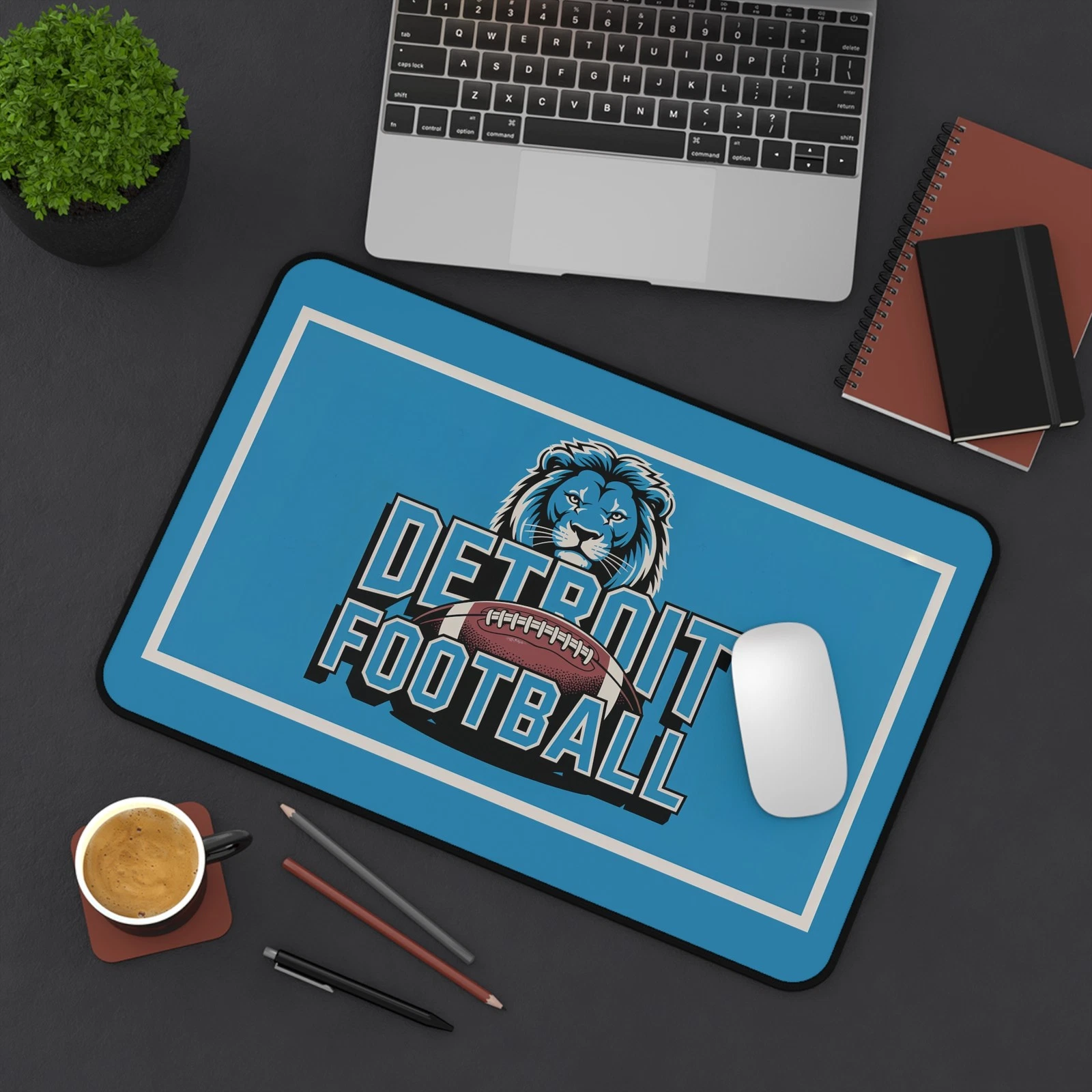 Detroit Football High Definition Print Non Slip Desk Mat Office Home football