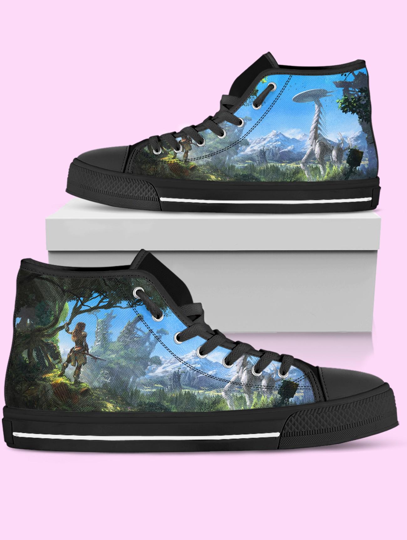 Horizon Zero Dawn High Top Shoes, Video Game Shoes