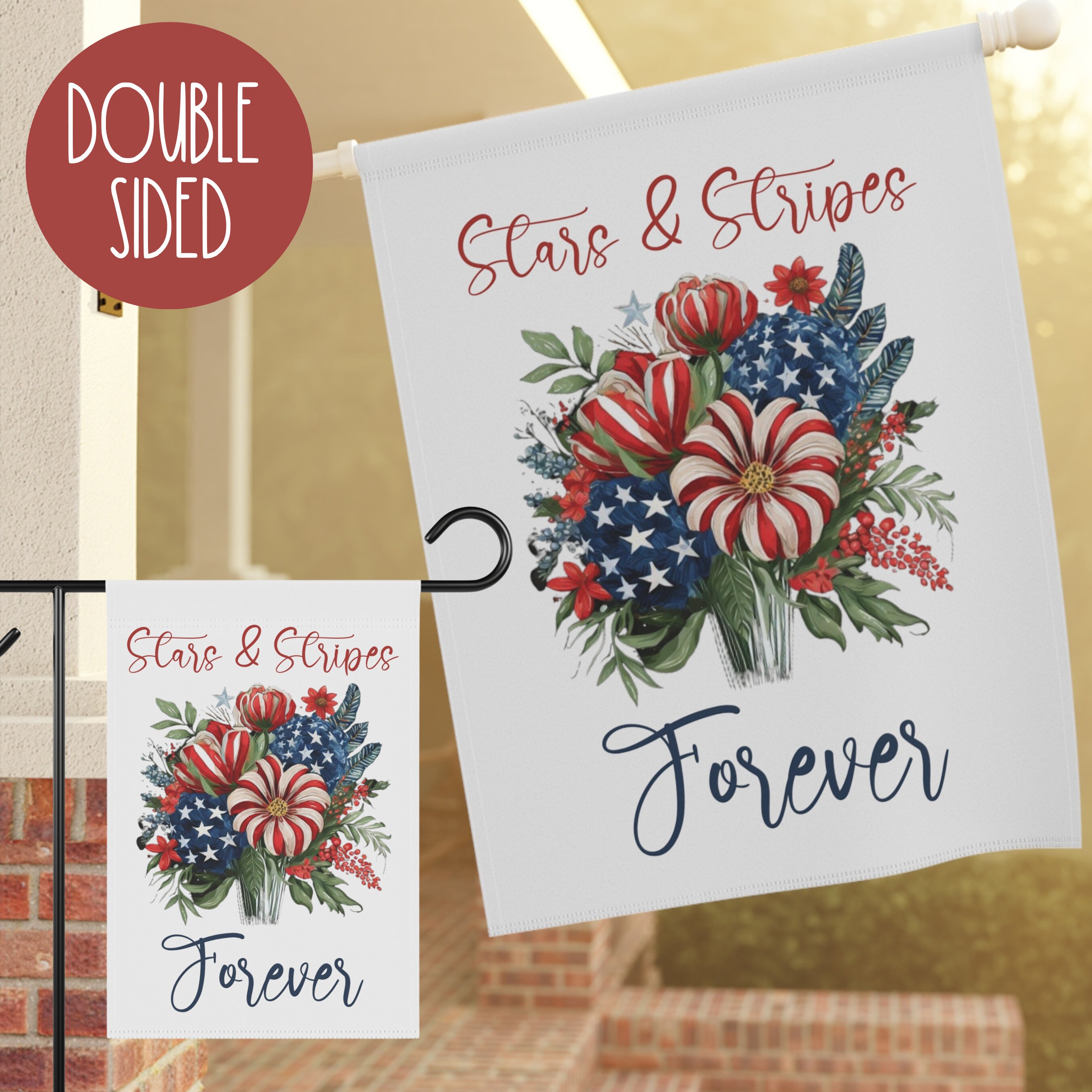 Patriotic Garden Flag, Patriotic House Flag, 4th of July Garden Flag