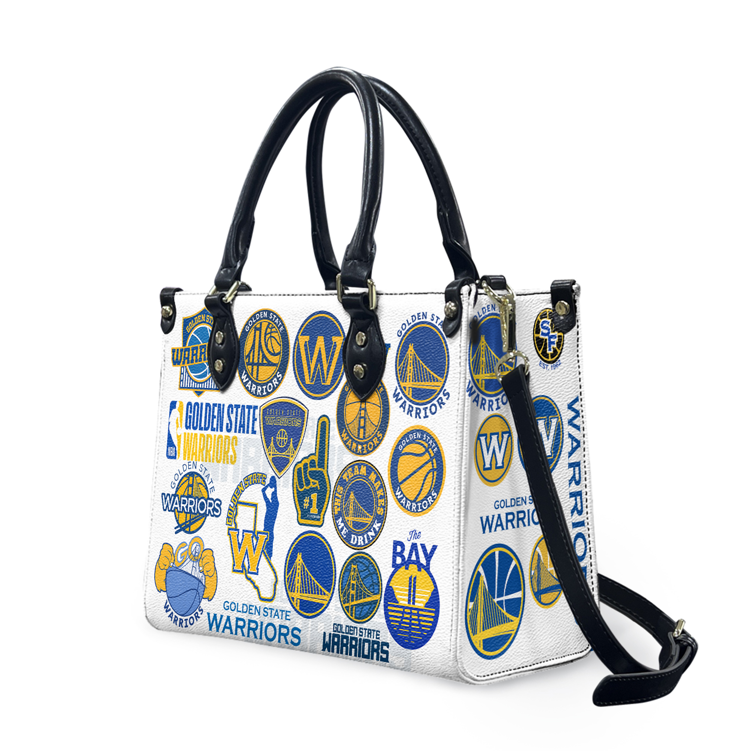 Golden State Basketball Team Warriorss Leather Hand Bag