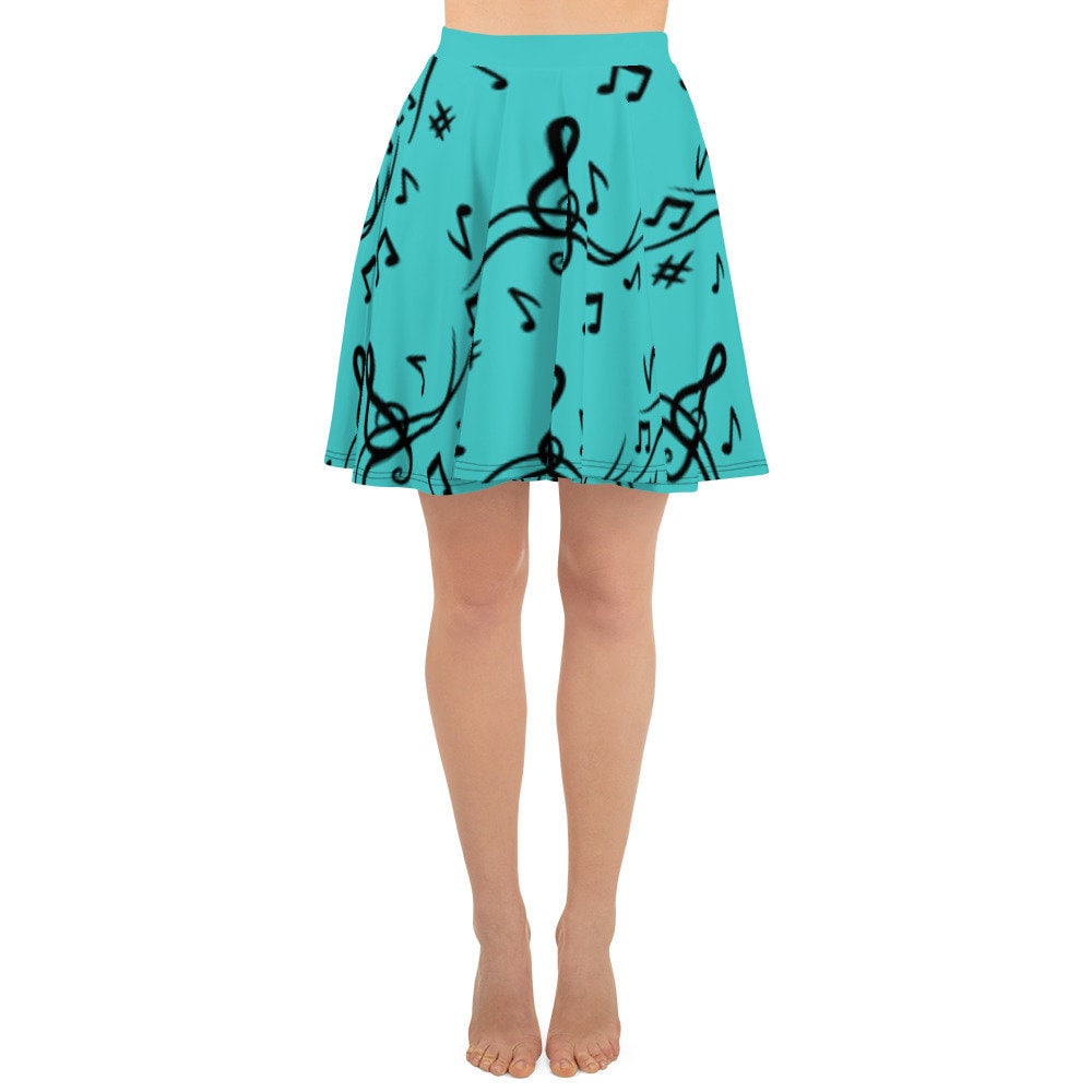 Music Nout Skater Skirt, Women's Skater Skirt