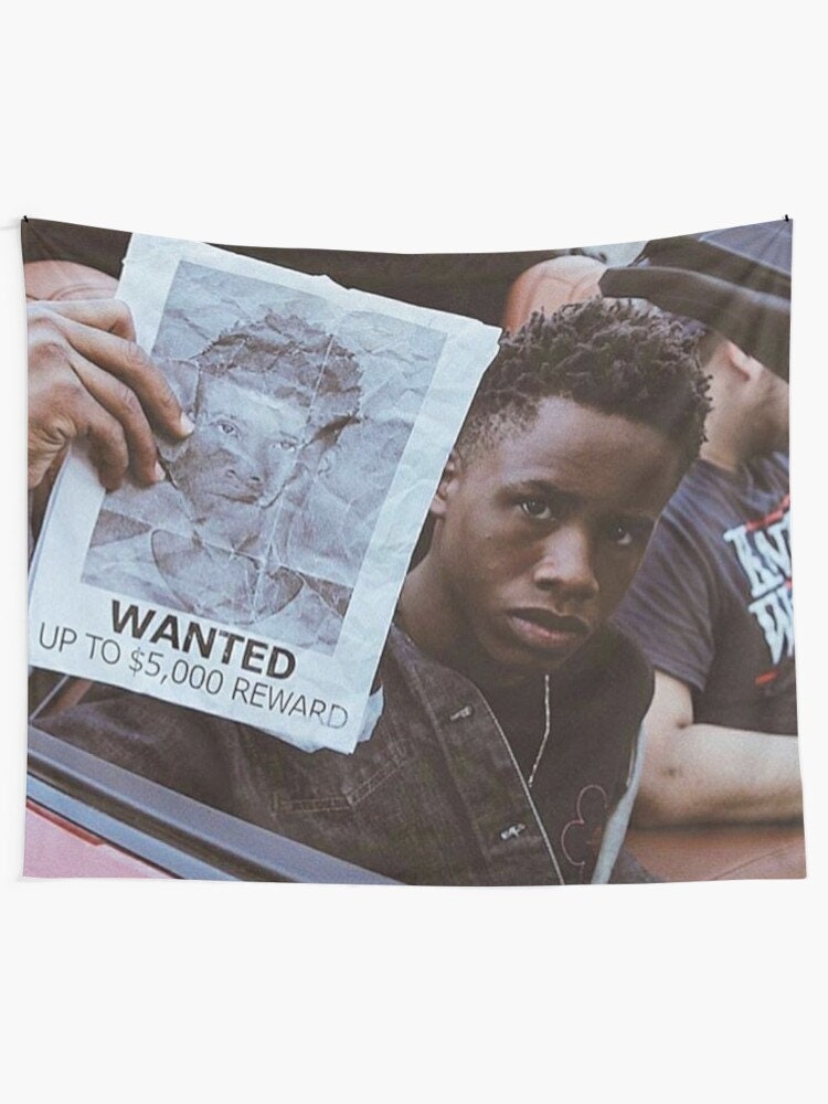 Tay K with Wanted Tapestry