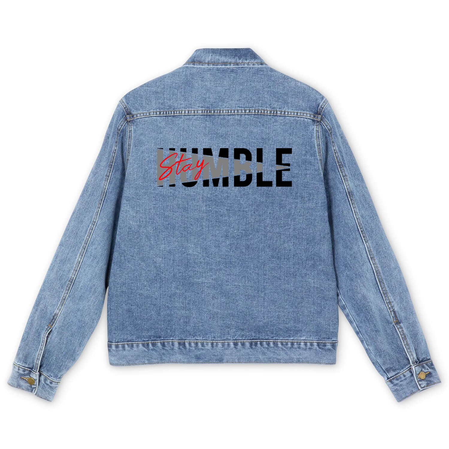 STAY HUMBLE Men's Denim Jackets