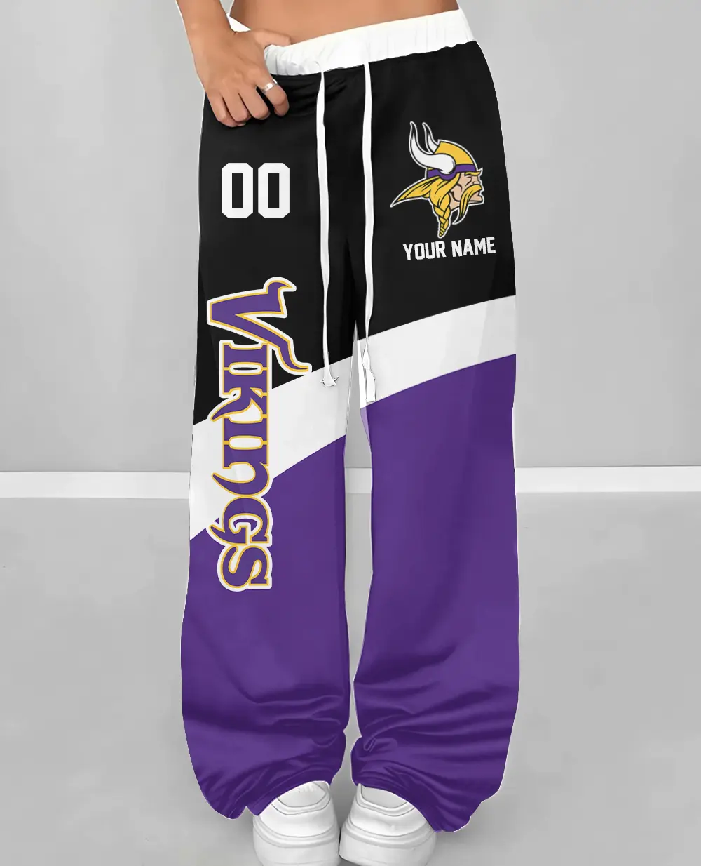 Minnesota Vikings Personalized Wide Leg Lounge Pants