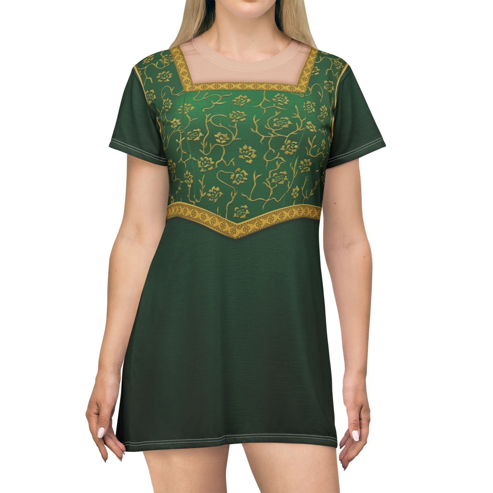 Fiona Inspired Short Sleeve Dress, Halloween Adult Cosplay, Kingdom Far Far Away Outfit, Ogre Family Group Costume, Birthday Party Gift