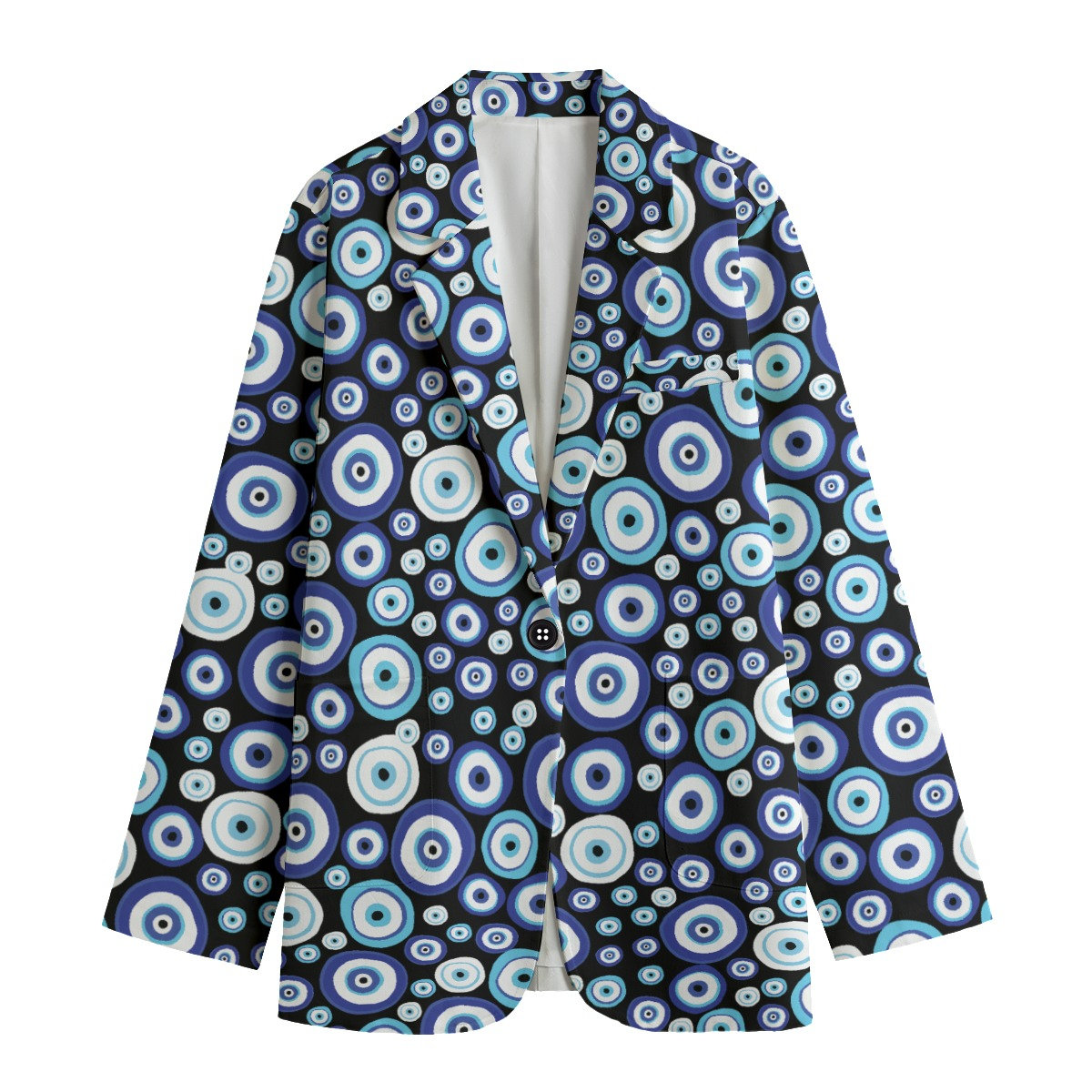 Women's Leisure Blazer, Evil eyes Blazer, Ancient protection Blazer, eyes Blazer, protection Blazer, casual blazer, Leisure Blazer, gift