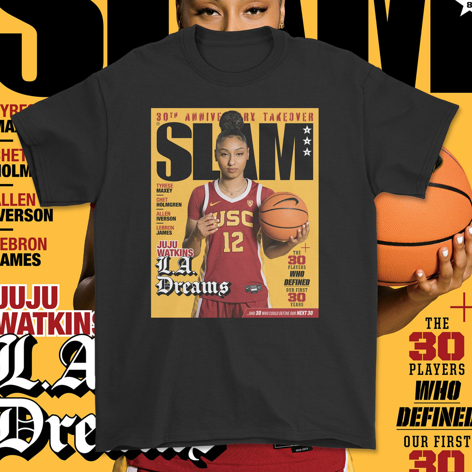 JuJu Watkins SLAM Magazine Shirt, JuJu, Basketball