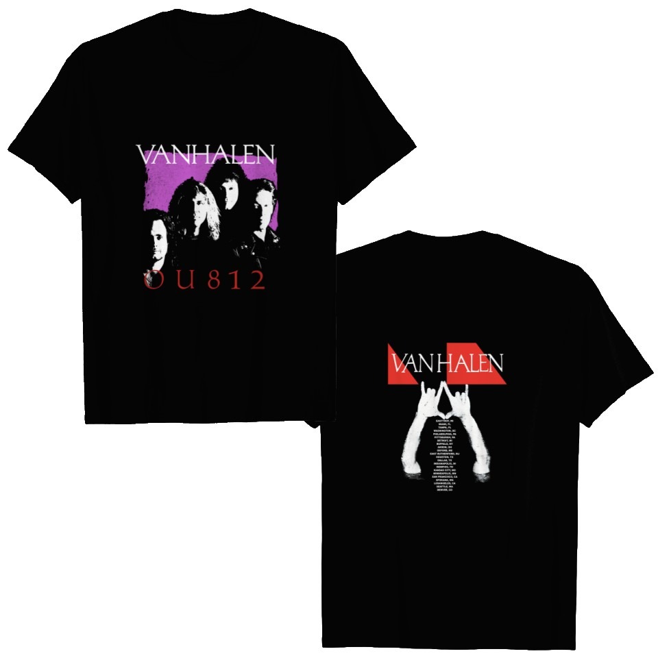1988 van OU812 Tour T-Shirt, Cotton Short Sleeve Tee, Streetwear
