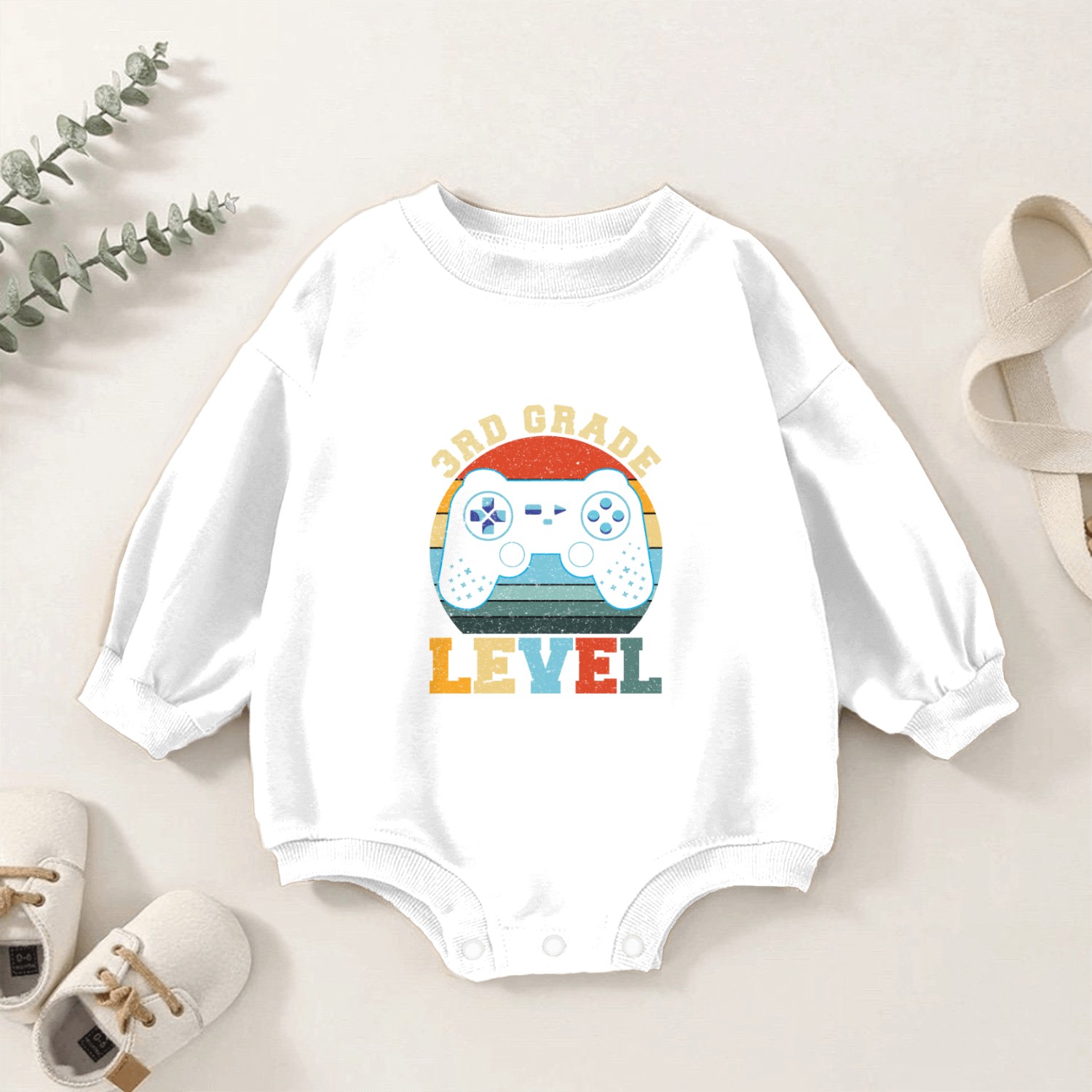 3rd Grade Level Unlocked Vintage T-shit Baby Romper Sweatshirts