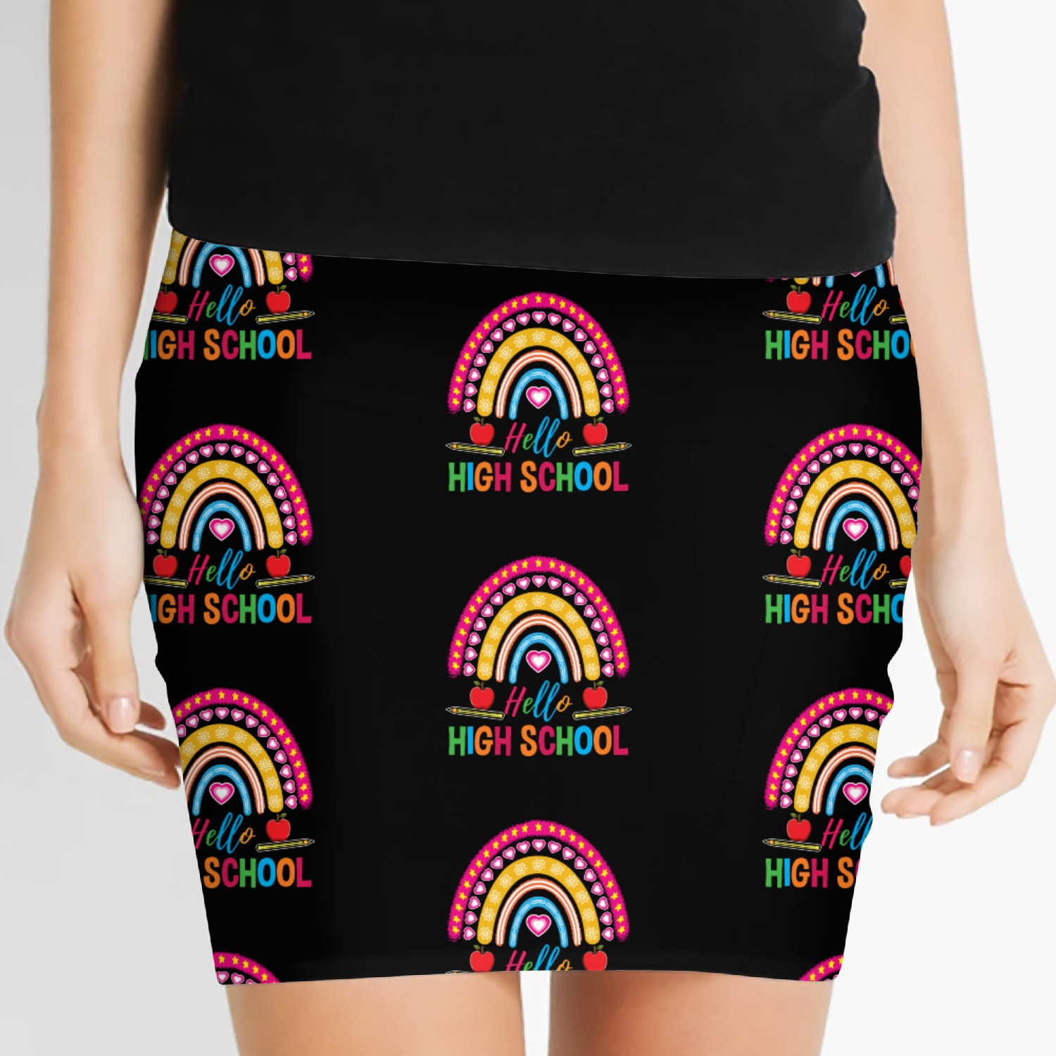 Hello High School Teacher Rainbow Women's Mini Skirts