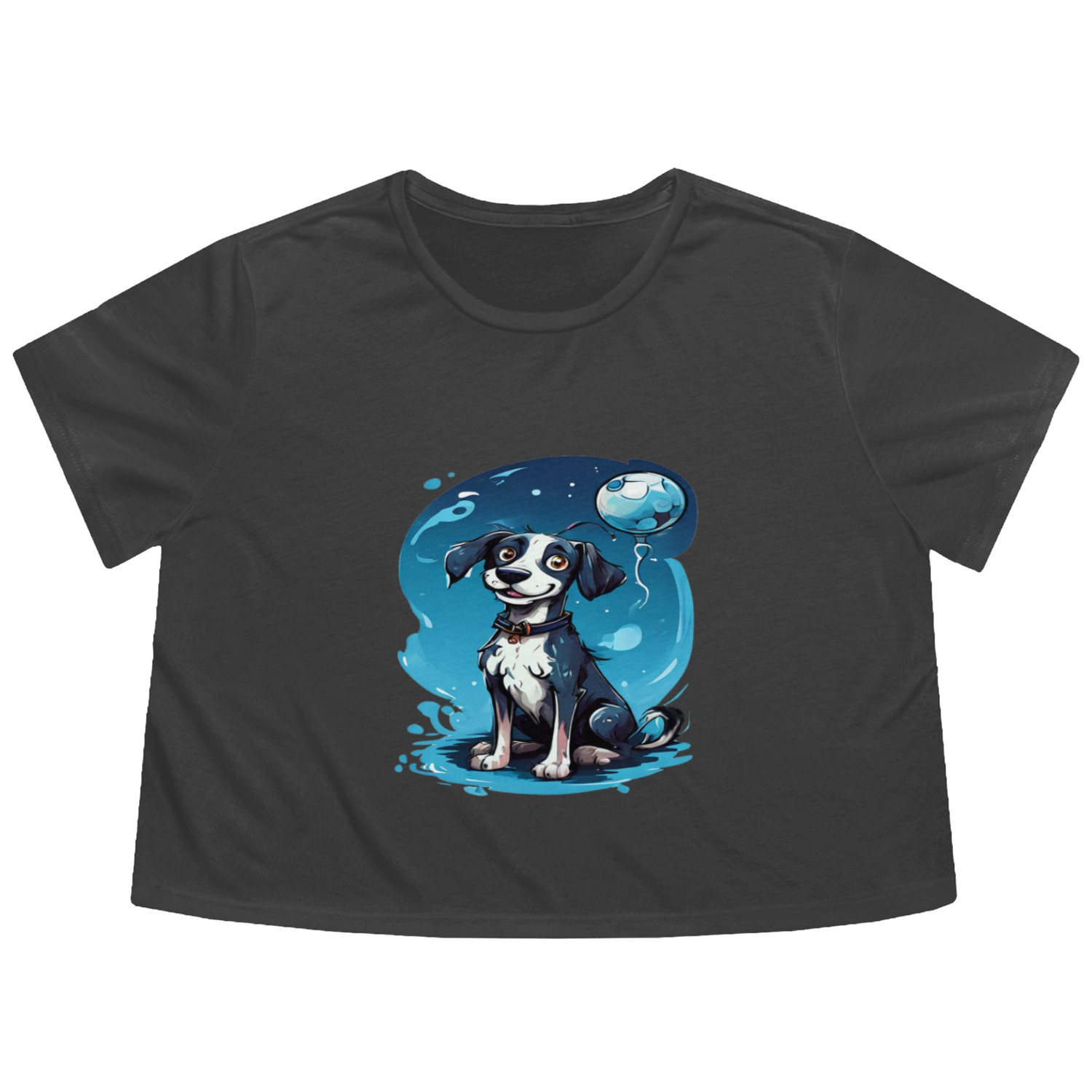 flea dog dreaming of being a scorer Flowy Cropped Tees