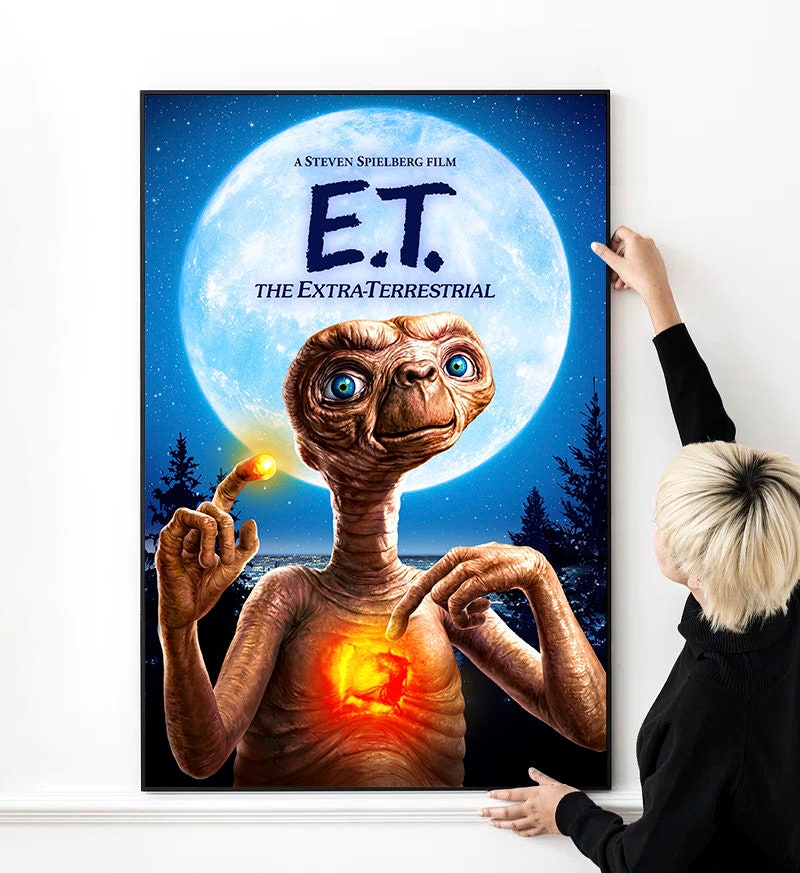 E.T. the Extra-Terrestrial Movie Poster, High Quality Print, Wall Art