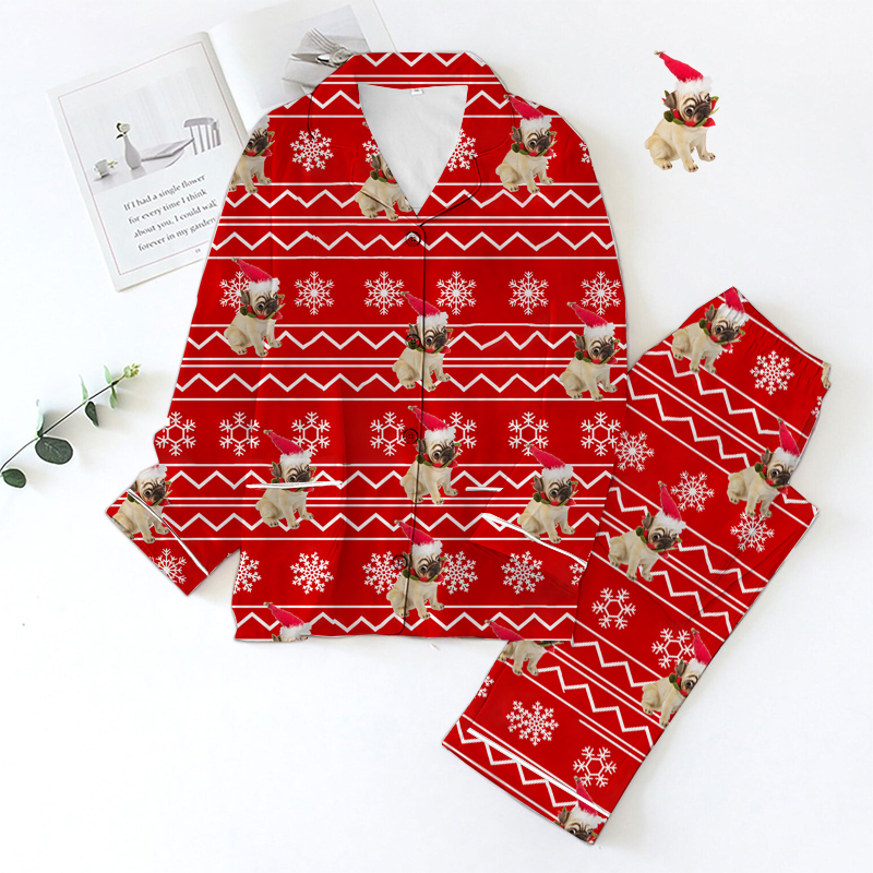 New 2024 Spring and Autumn Christmas Couple Pajamas Pajamas 3D Printed Pajamas