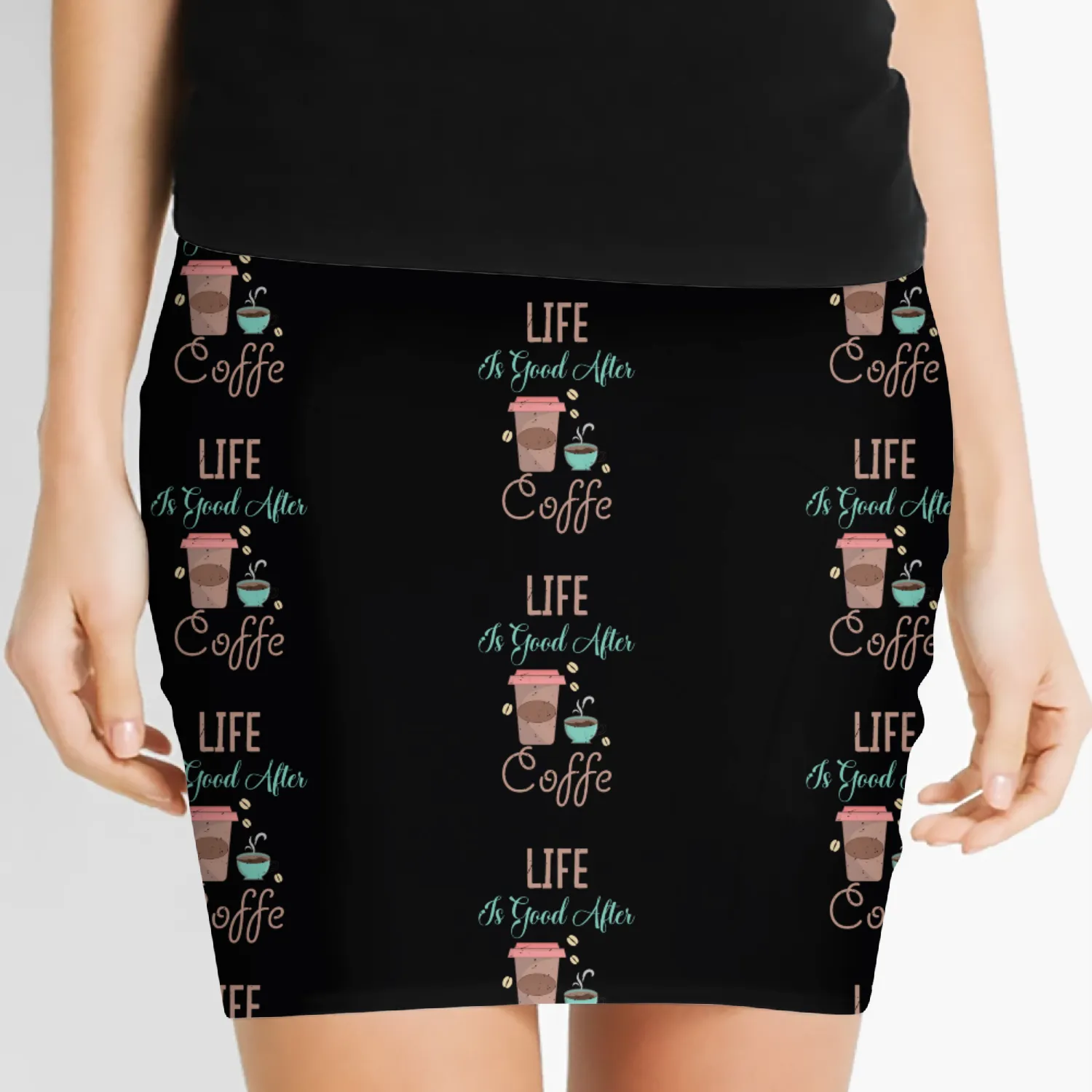 Li fe Is Good After Coffee Women's Mini Skirts