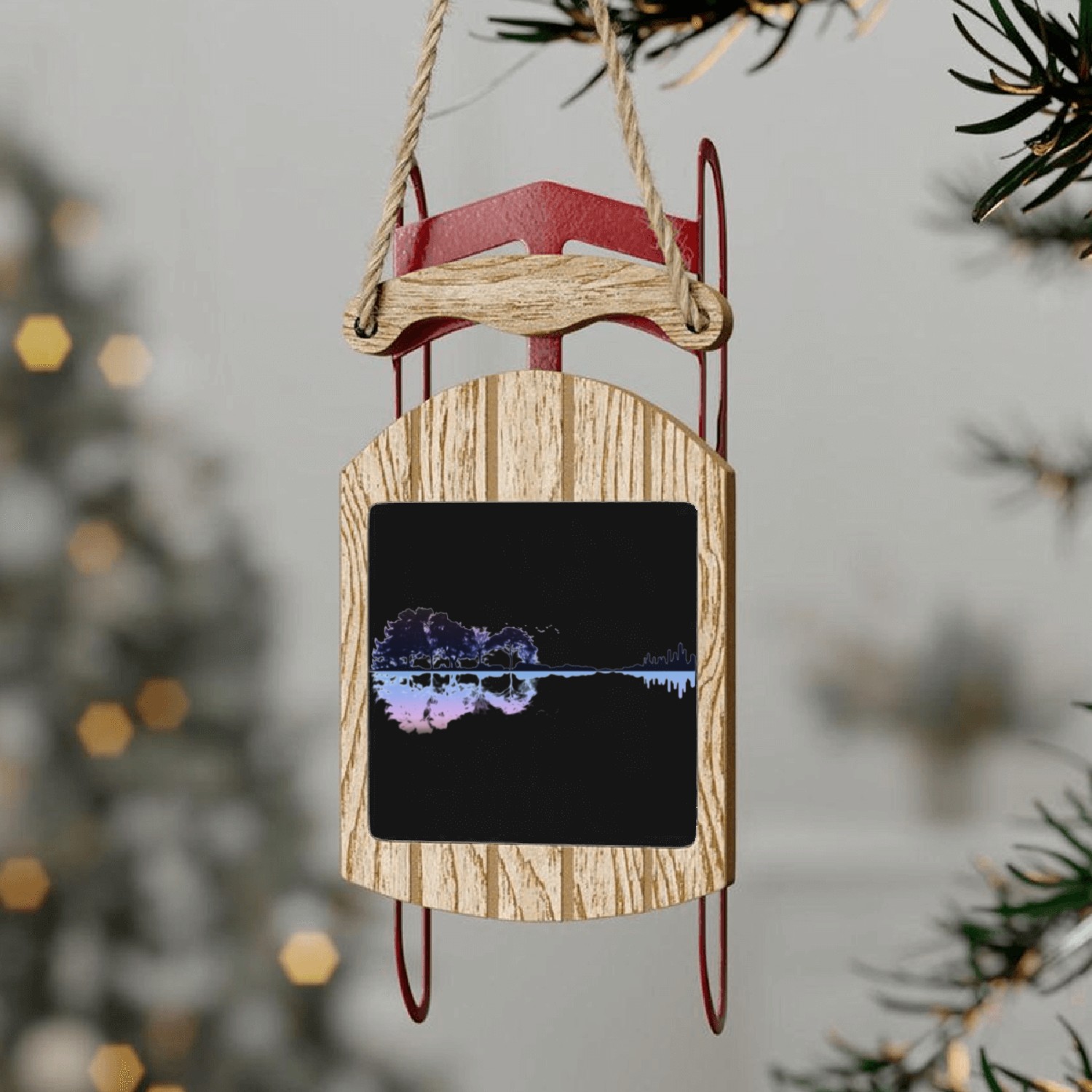 Nature Guitar Sled Ornaments