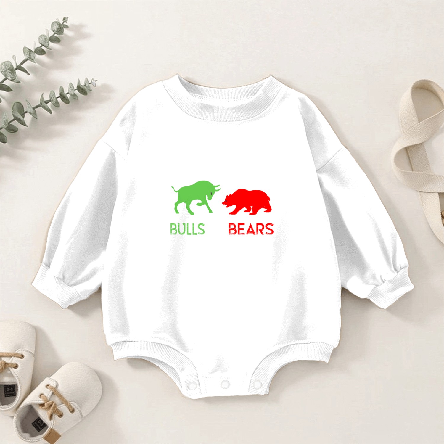 Stock Market trader/FOREX TRADER: Bulls vs. Bears Baby Romper Sweatshirts