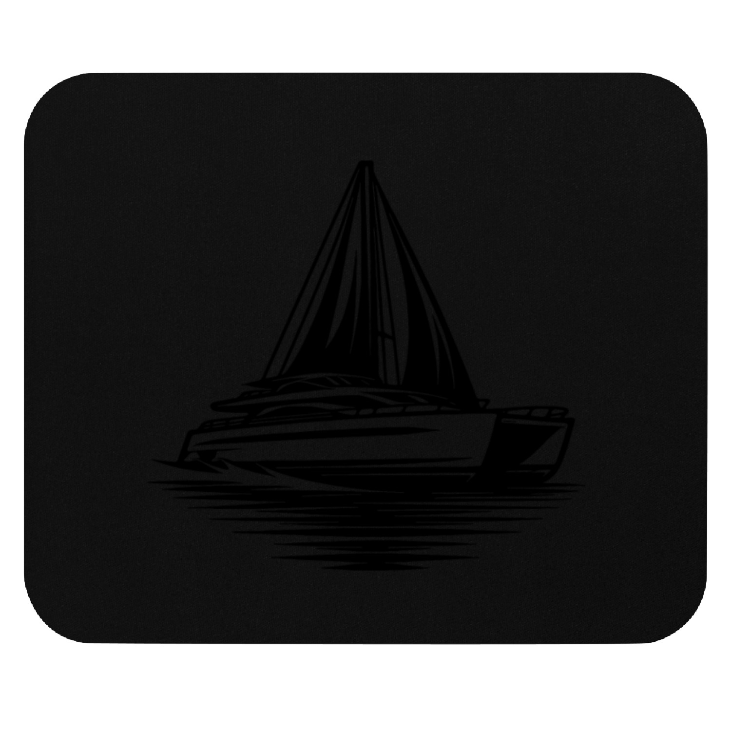 Chic Double Hull Sailing Boat Catamaran Sailor Mouse Pads