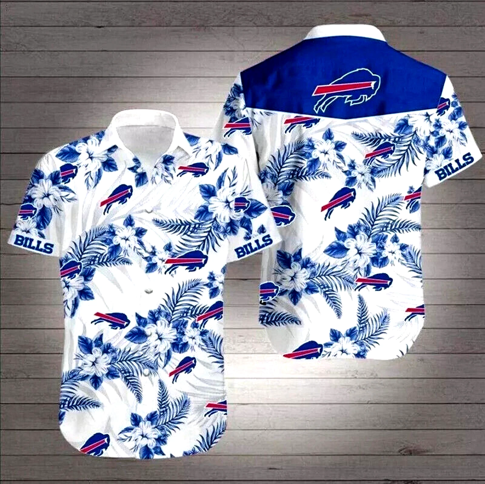 Buffalo B.i.l.l.s Hawaiian Shirt, Tropical Flower Edition for Men Adults, Gift for Fan