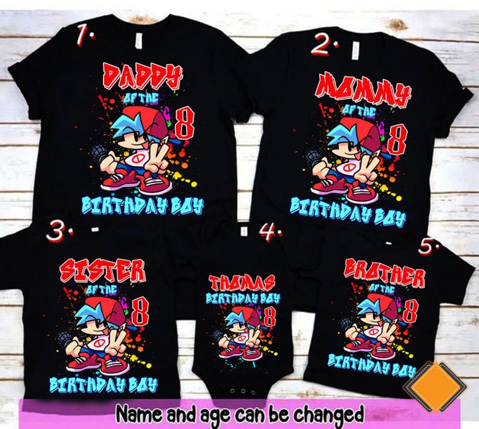 Personalized Friday Night Funkin Birthday T-Shirt
