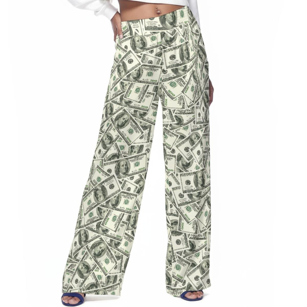 Money Maker | 100 Dollar Bills Print | Women's Casual Pants