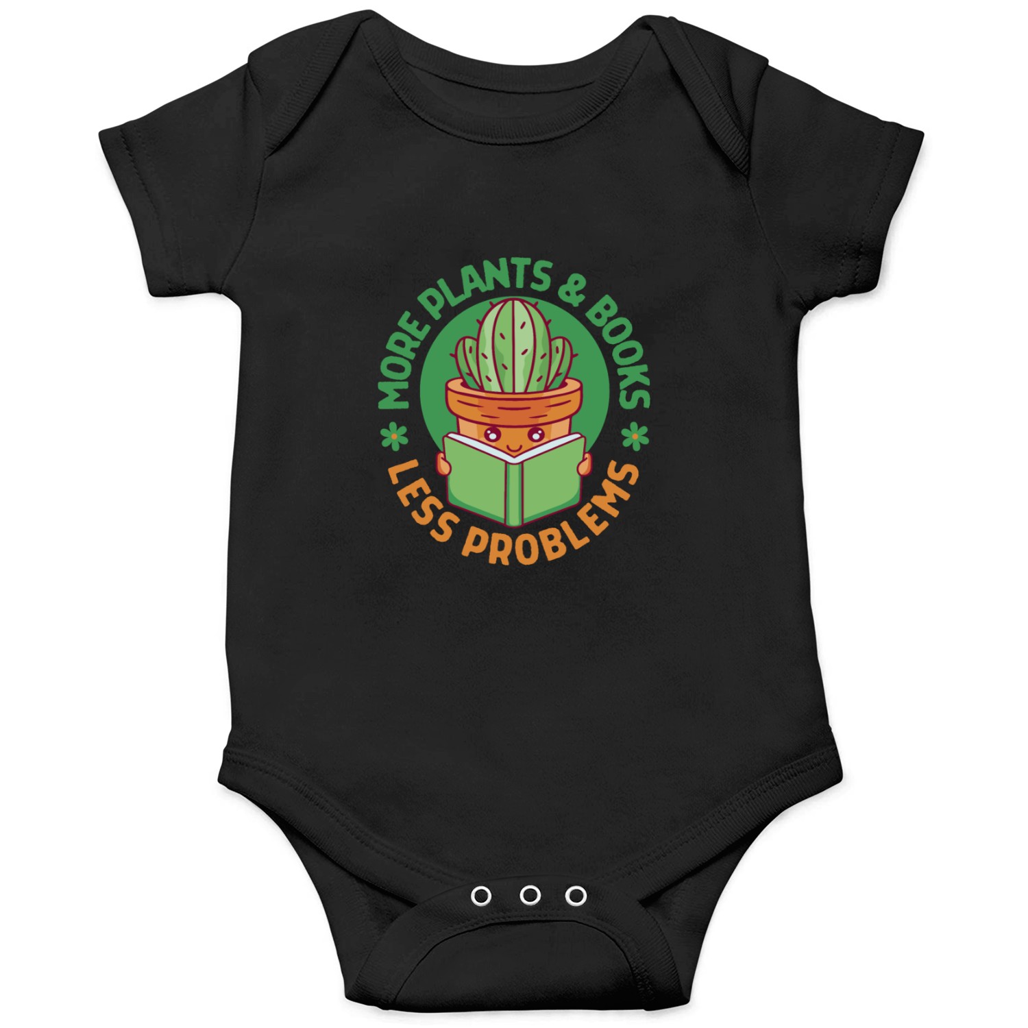 More Plants and Books Less Problems Onesies