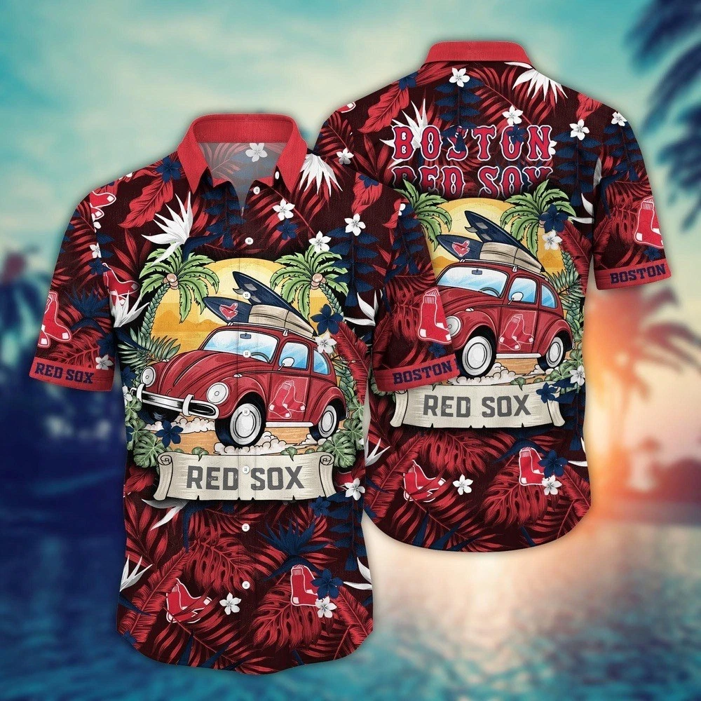 Boston Baseball Team Redd Sox Hawaiian Shirt