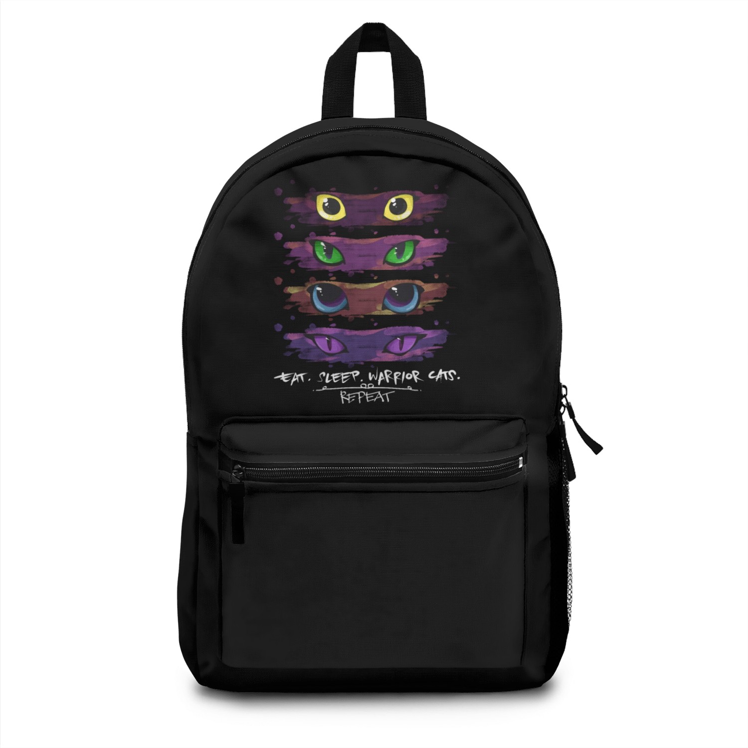 Eat Sleep Warrior Cats Repeat Cat Lover Backpacks