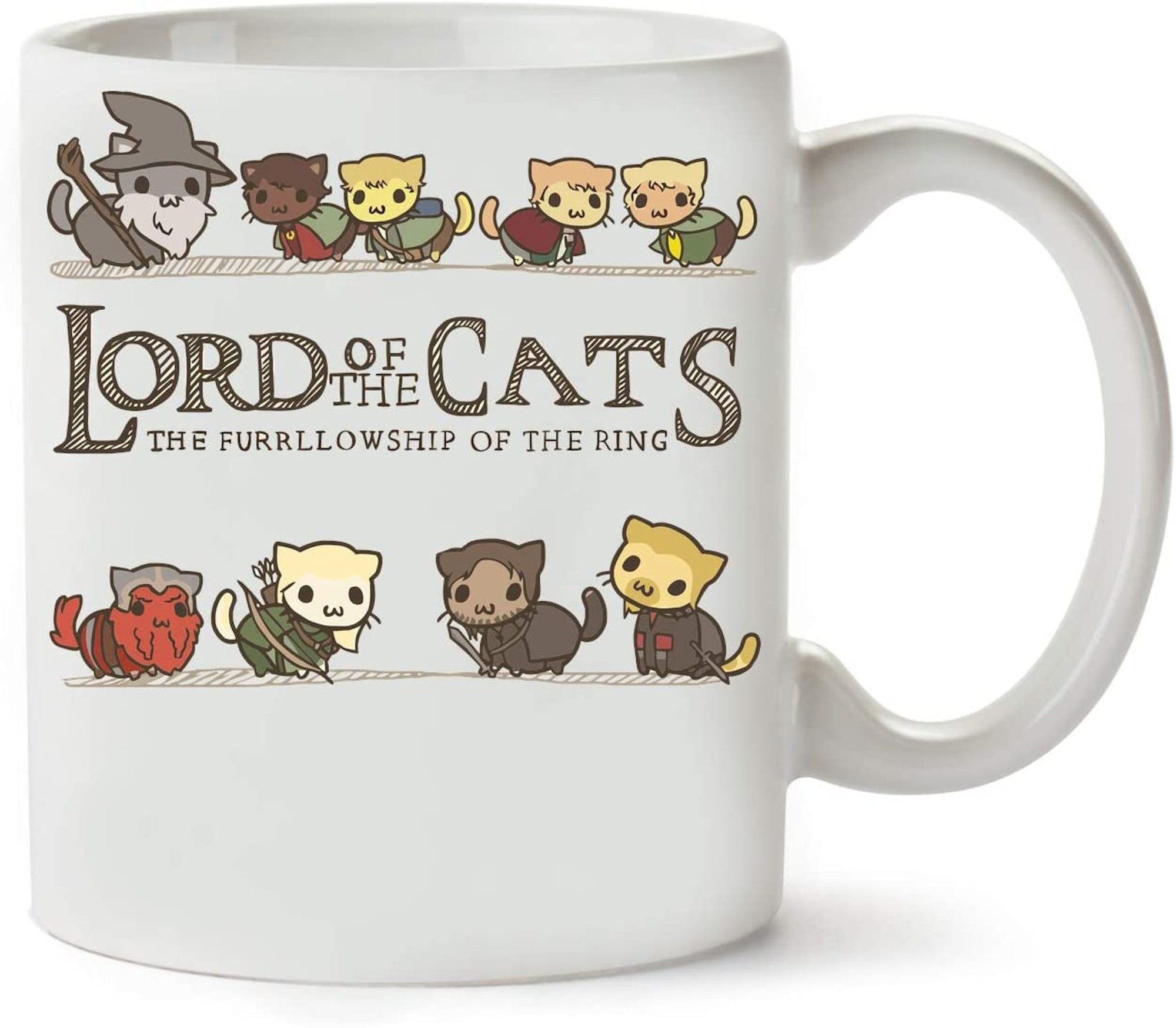 Lord Of The Cats Furrlowship Of The Ring Mug