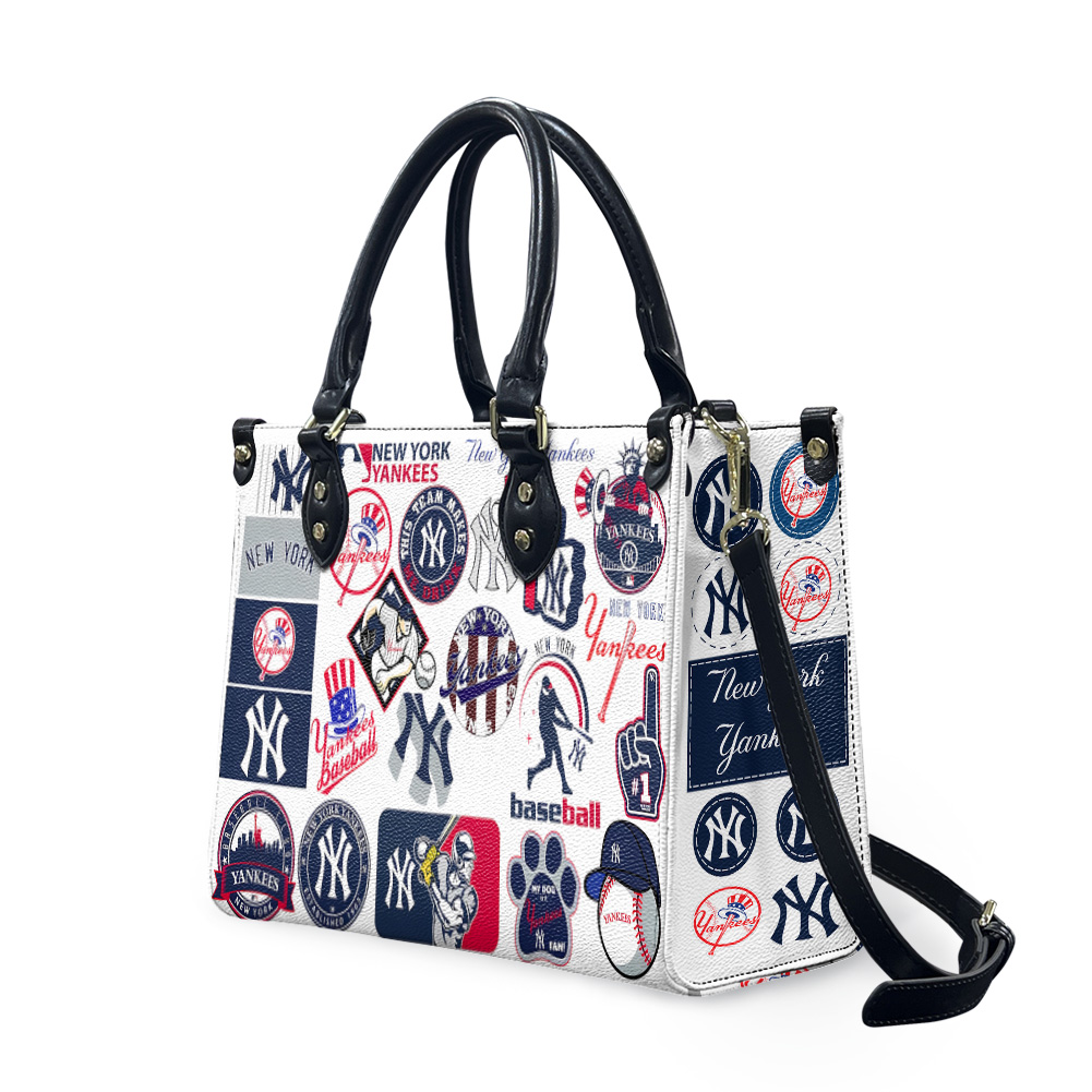 New York Baseball Team Yankeess Leather Handbag
