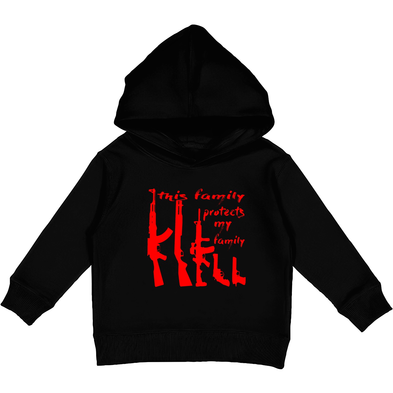 This Family Protects My Family ©WhiteTigerLLC.com Kids Pullover Hoodies