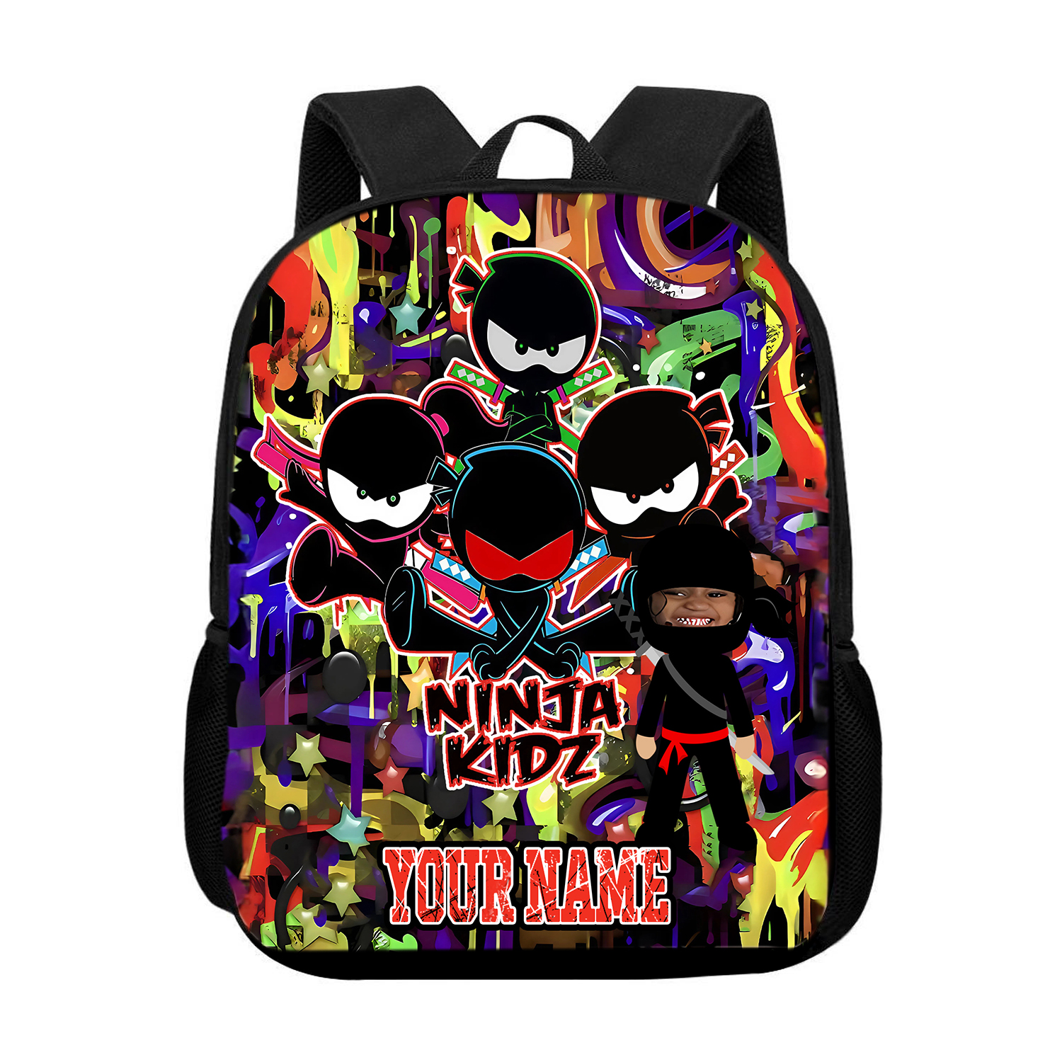 Personalized Backpack Ninja Kidz Backpack - Custom Backpack for Kids -Book Bag