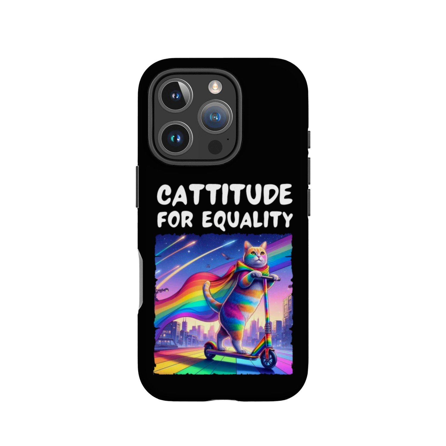Lgbt. Cattitude for equality IPhone Cases