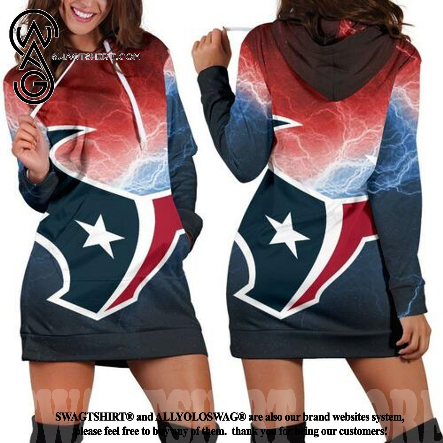 football Houston Texans Special Design Women Hoodie Dress