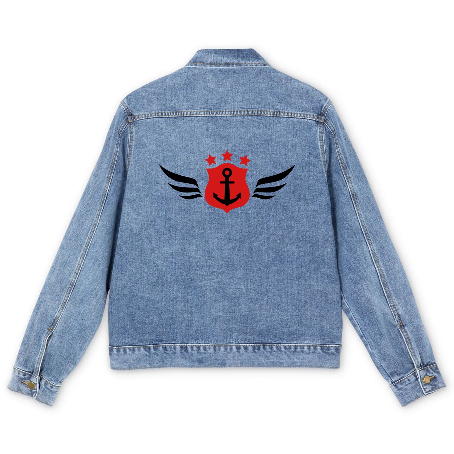 Sailing - Anchor - Sea Men's Denim Jackets
