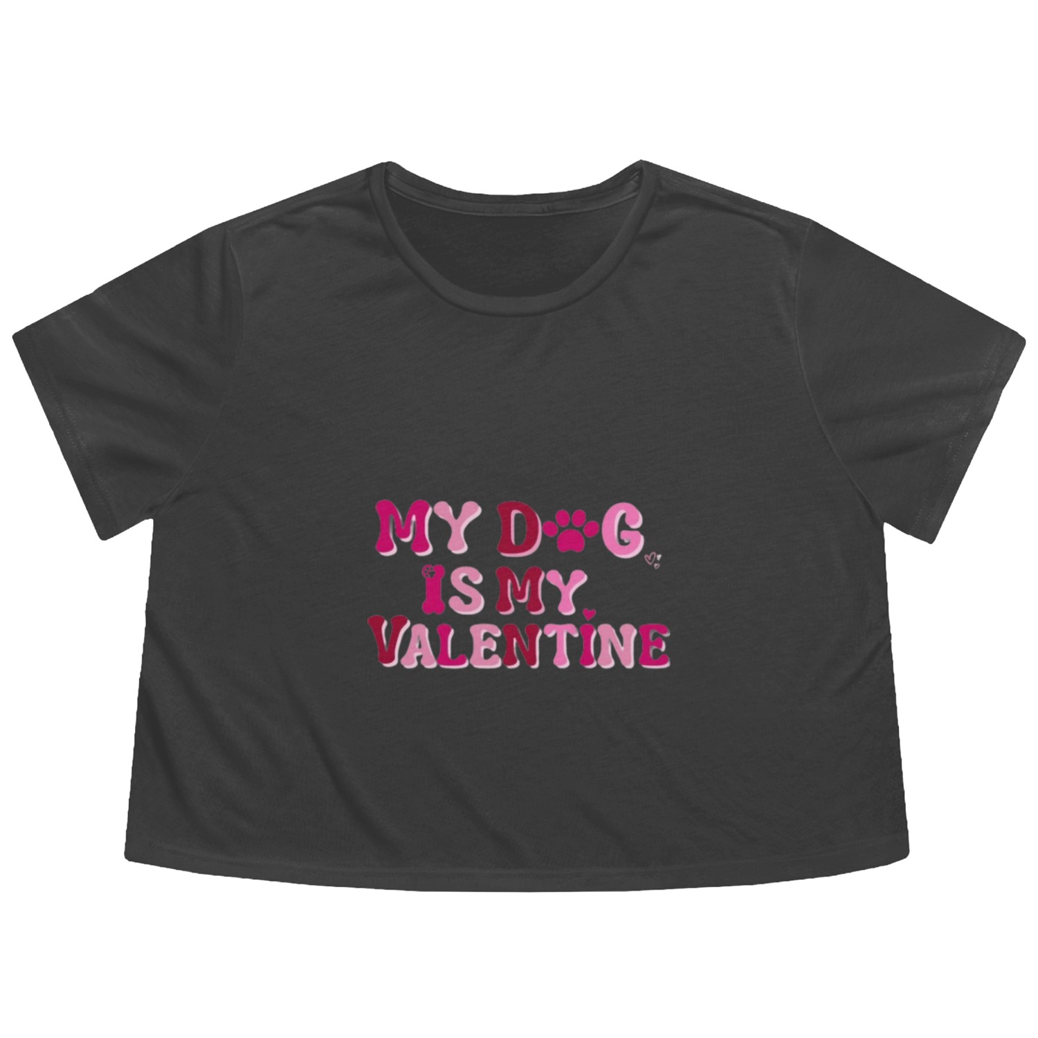 My Dog, My Valentine Flowy Cropped Tees