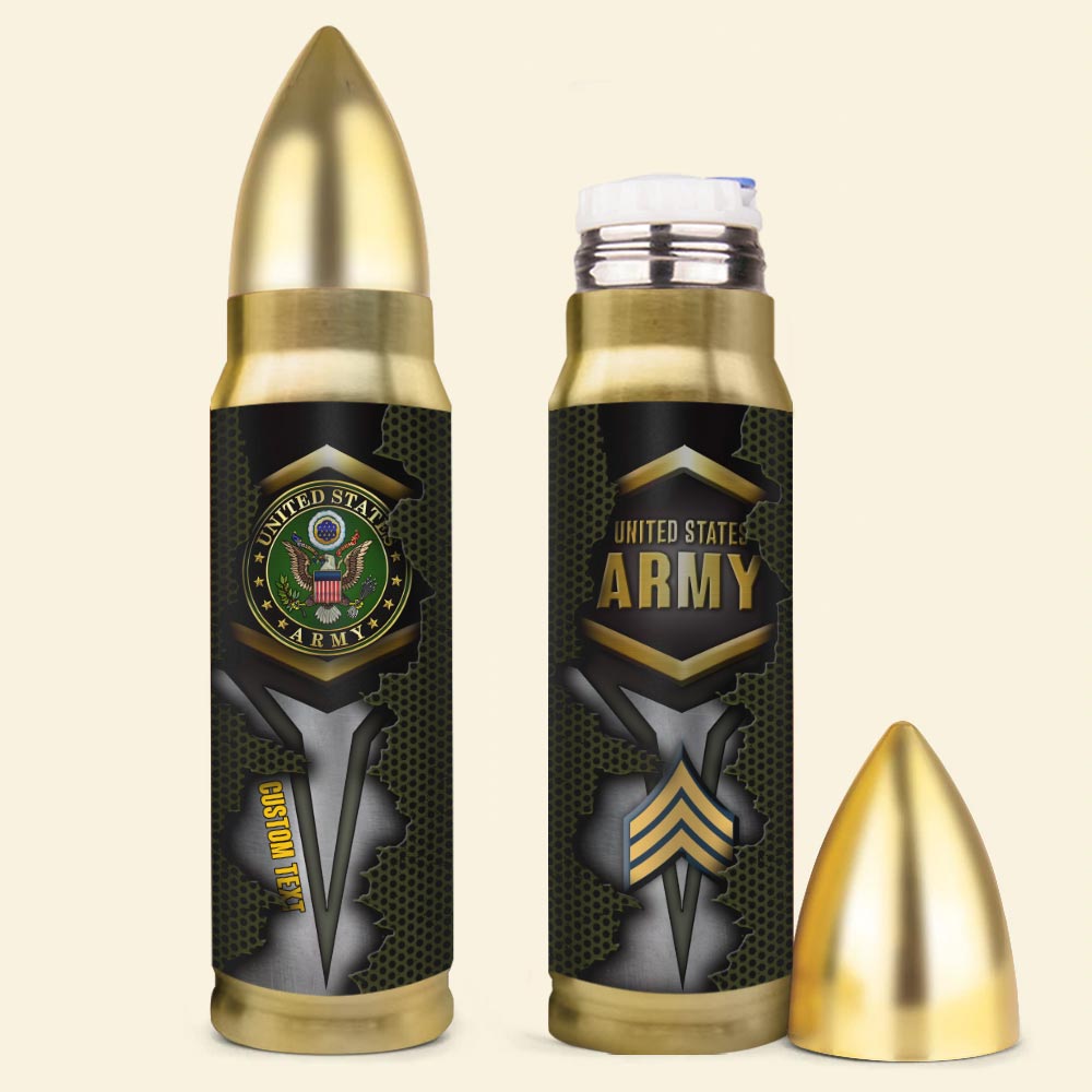 Customized US Military Bullet Tumbler