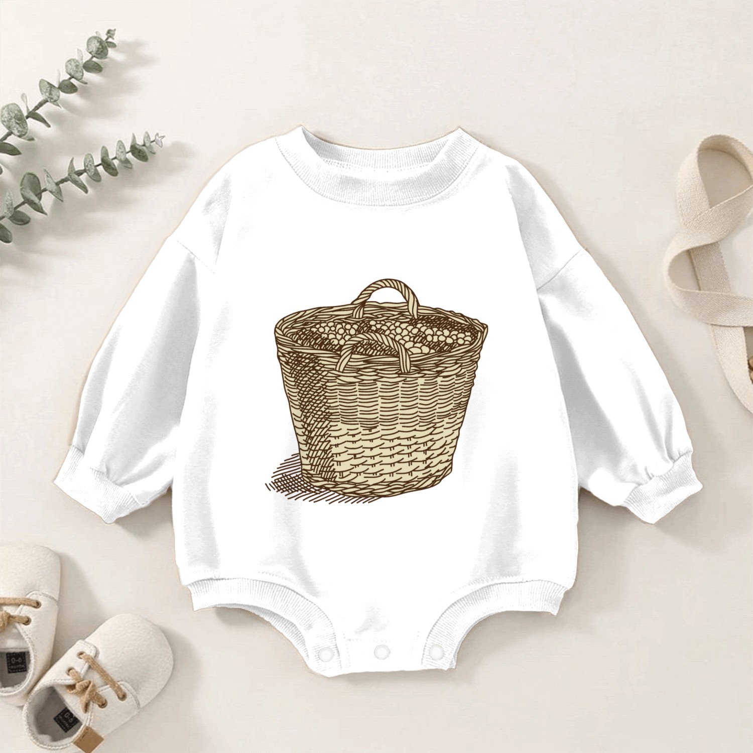 Basket of Grapes Baby Romper Sweatshirts