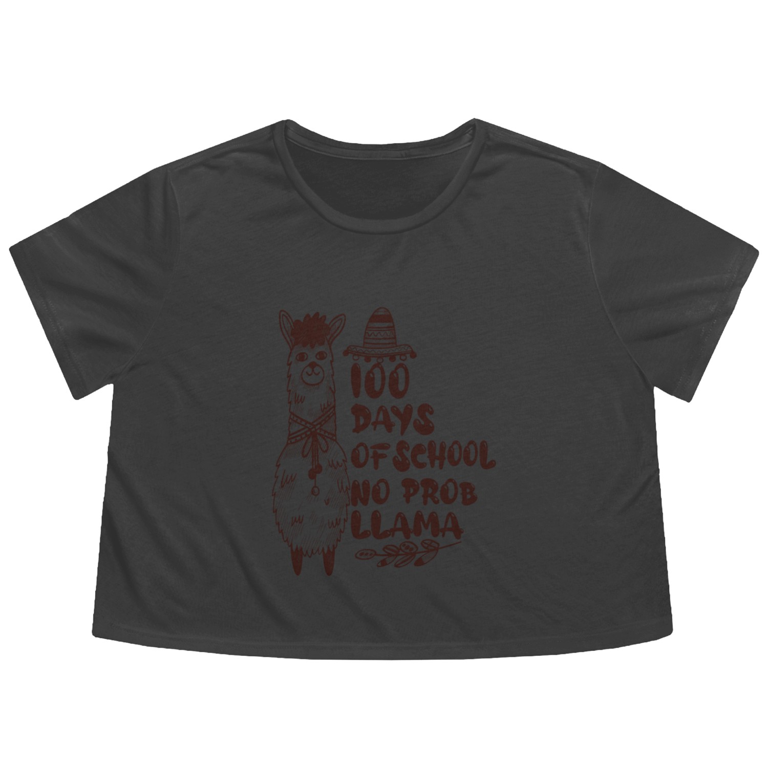 Level 100 completed 100 days of school unlocked Flowy Cropped Tees