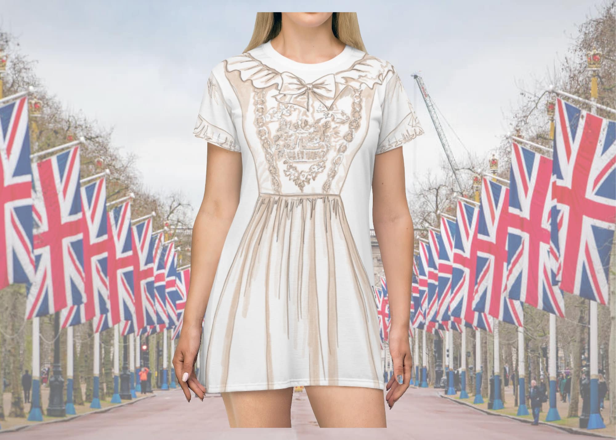 Princess Diana Wedding Inspired T-Shirt Dress