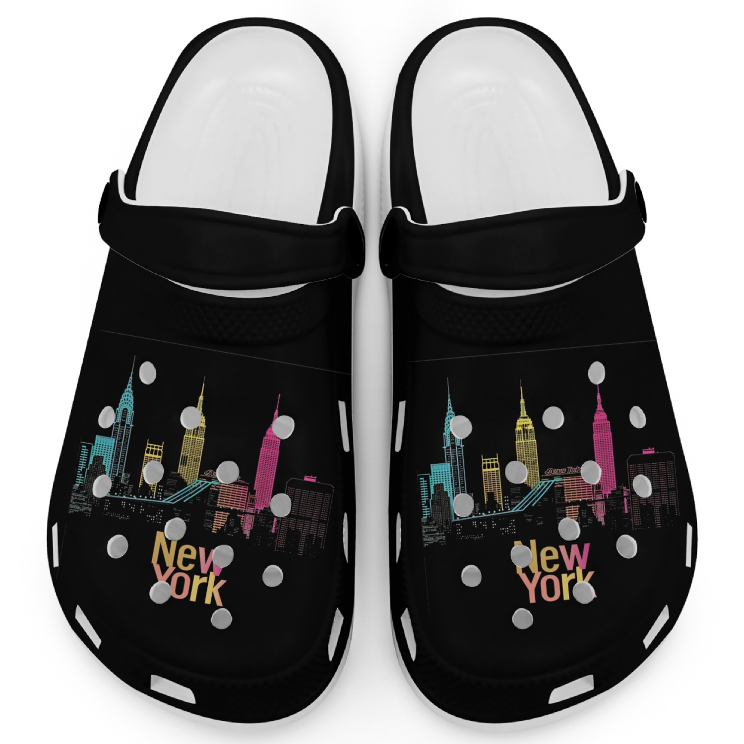 New York City Skyline Clogs