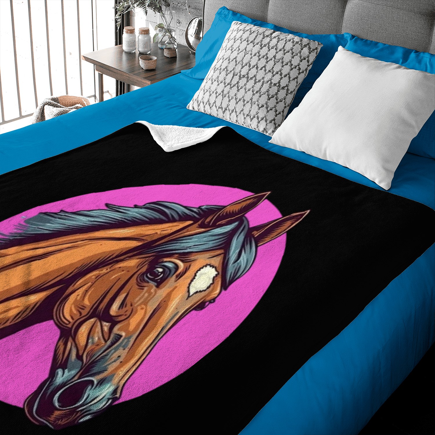 Beautiful Horse for a Horsewoman Baby Blankets
