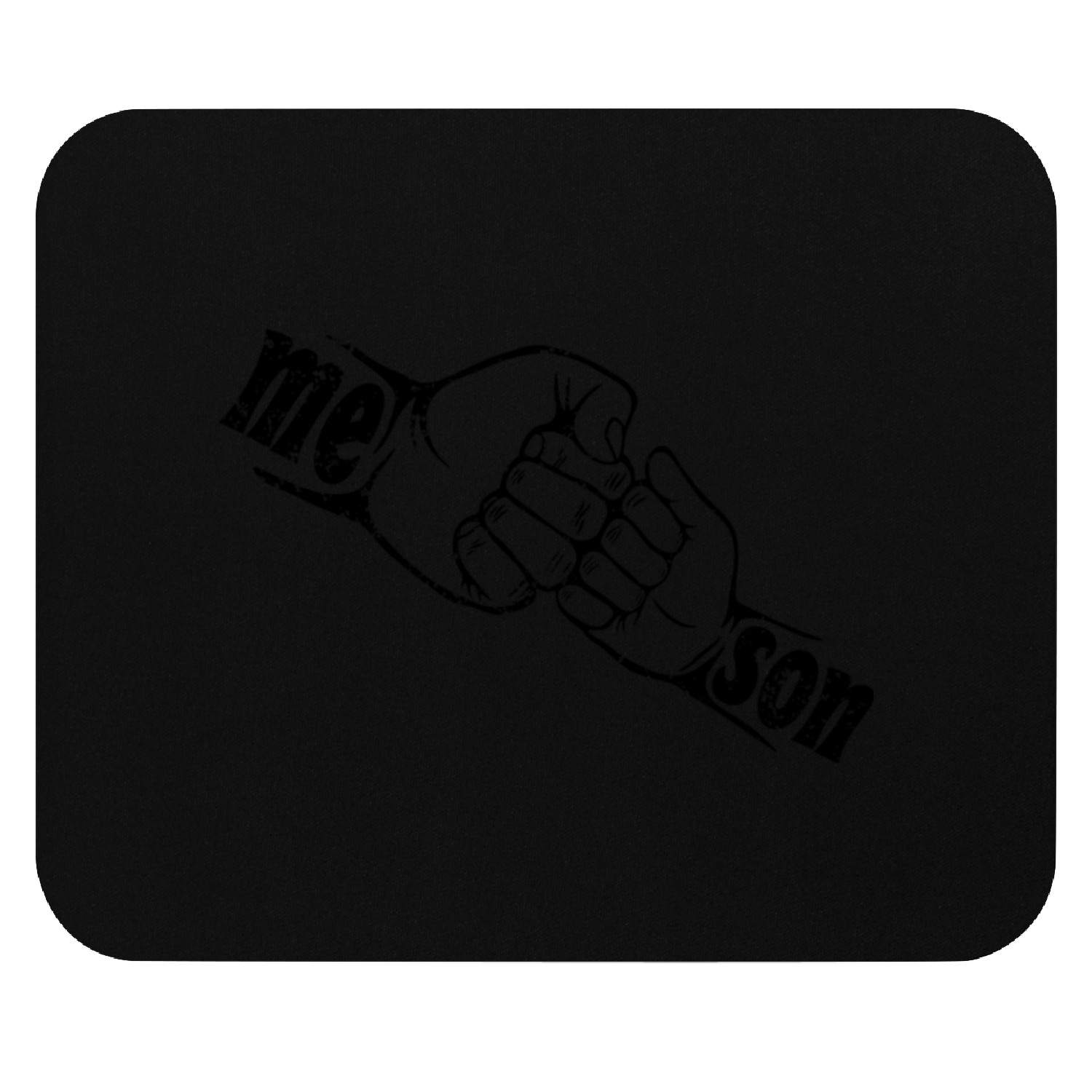 Father And Son Drawn Fist Mouse Pads