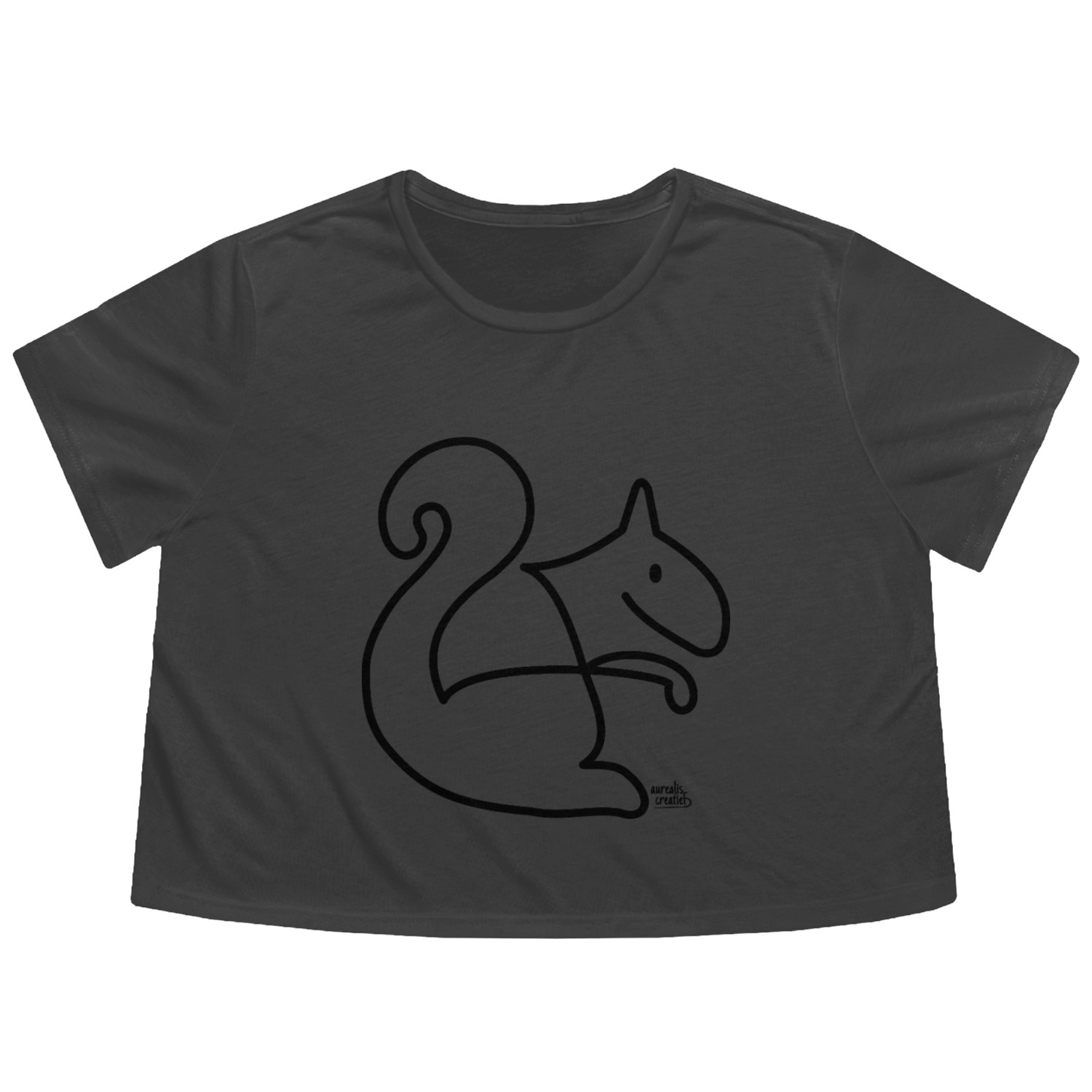squirrel love Flowy Cropped Tees