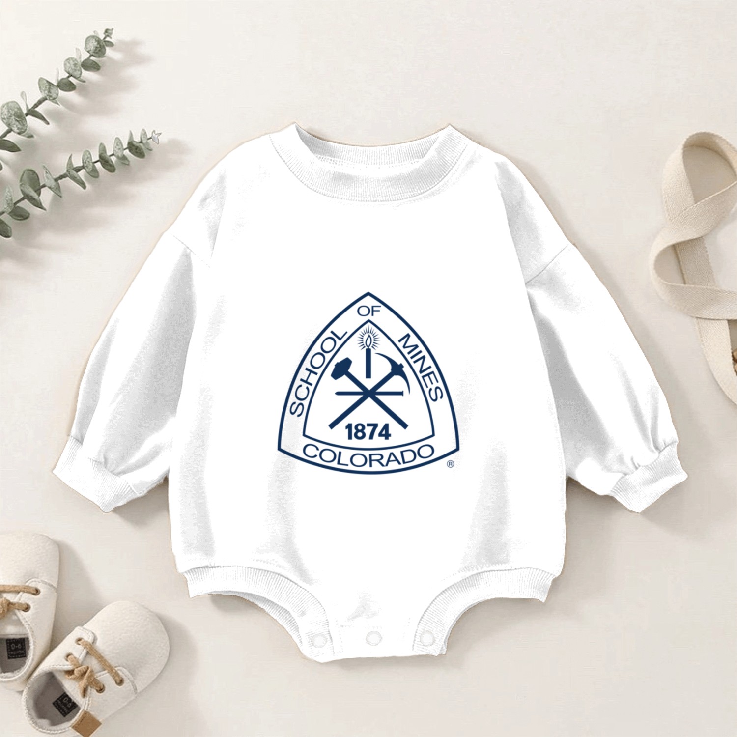 Colorado School Of Mine Orediggers Icon Logo Baby Romper Sweatshirts