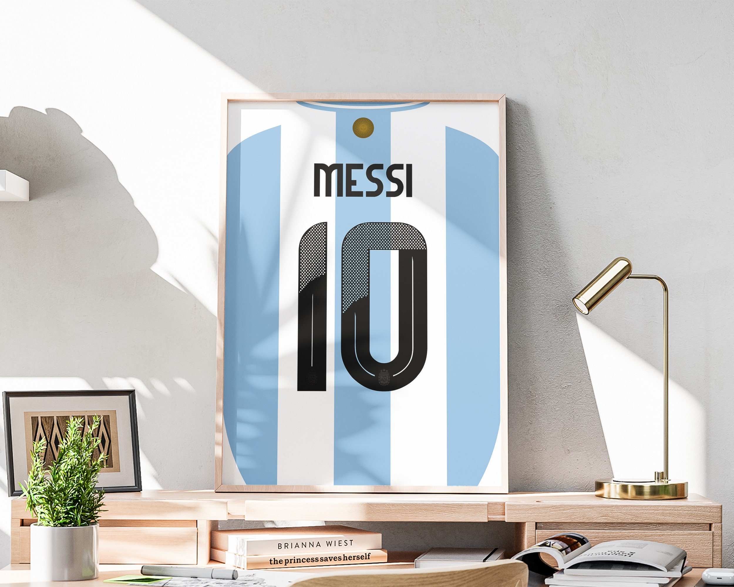 Lionel Messi 2024 Jersey Poster, Soccer Jersey, Argentina National Team, Football GOAT Print, Soccer Wall Decoration