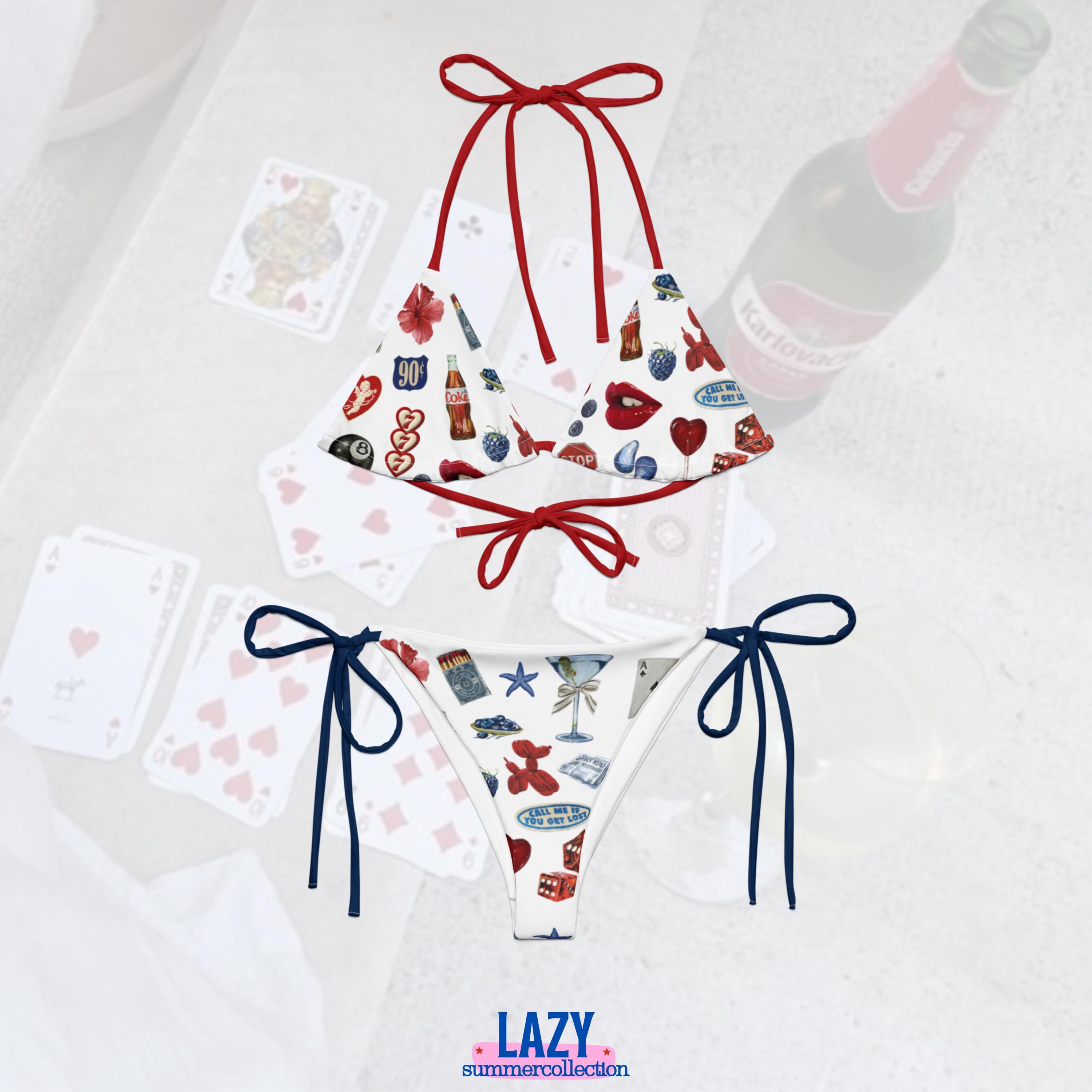 Aesthetic Pins String Y2K Bikini Set